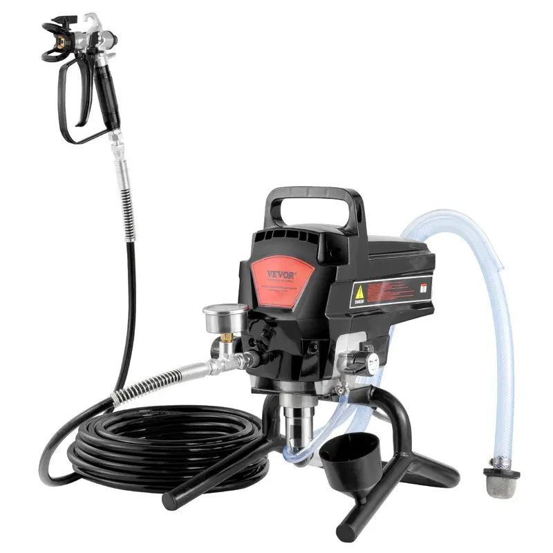 3000PSI High Pressure Airless Paint Sprayer, 750W Handheld Painting Machine with Hose, Stand Type Paint Gun for Interior Exterior Wall Furniture Fences