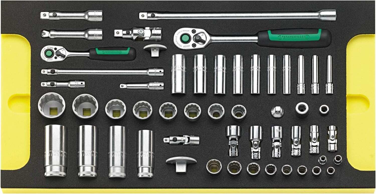 Stahlwille AOG-Kit No. 1322a WT/TS - 154 High-Performance Tools for Aeroplanes in Tool Trolley No. 13217 with TCS Inlays, 28.4kg, Made in Germany