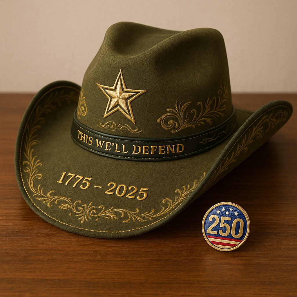 U.S. Military 250th Anniversary Cowboy Hat