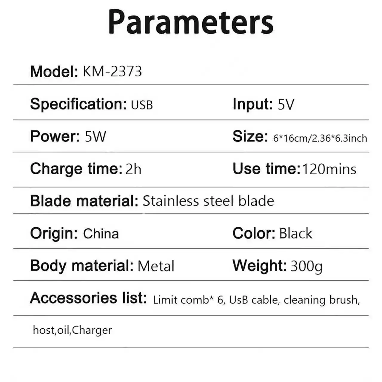 Electric Hair Trimmer Km-2373, USB Charging Carving Hair Clipper with Base, Professional Salon Barber Tool, High Precision Grooming Kit, Suspended Motor