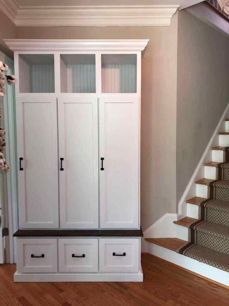 MARYLAND Locker entryway coat rack bench