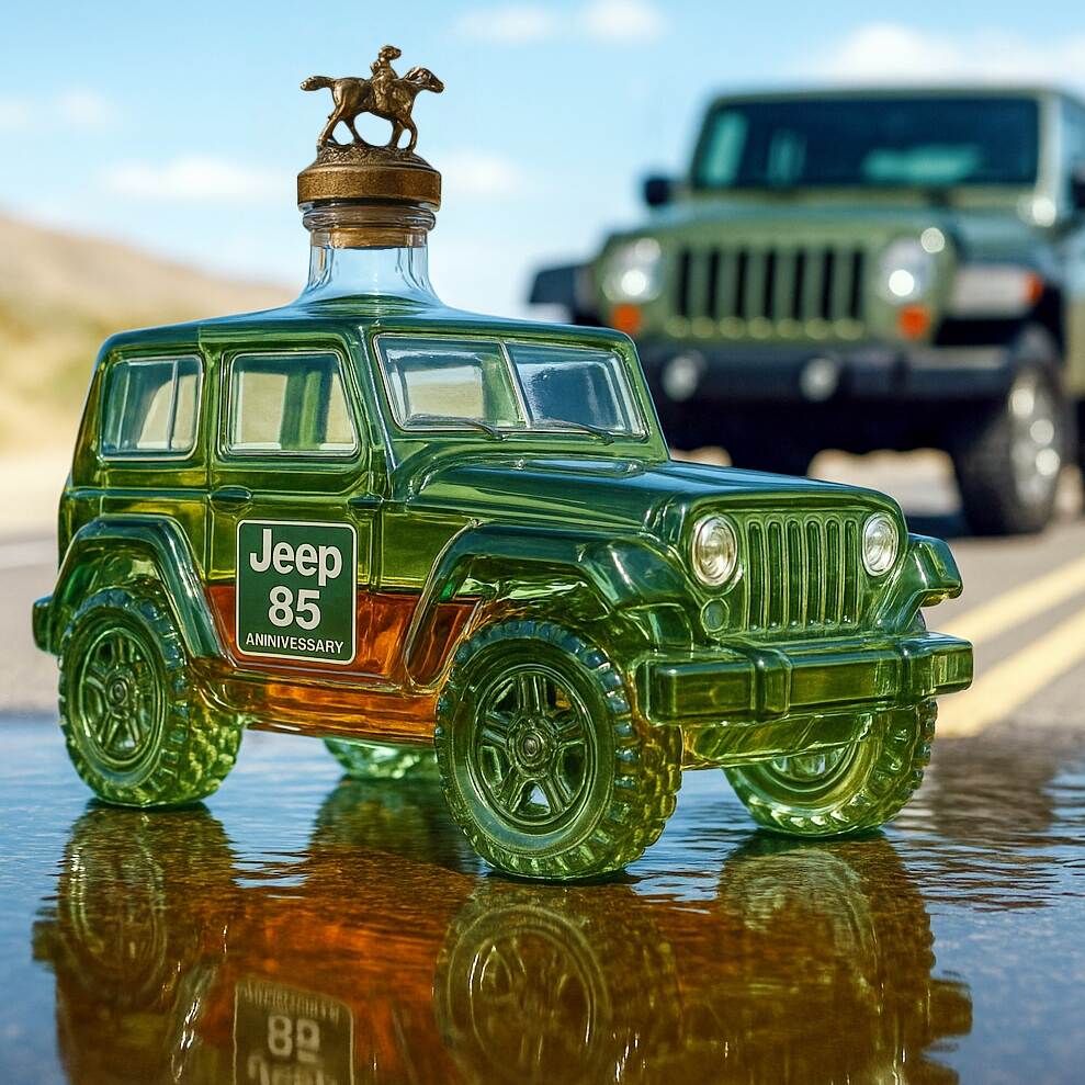 Jeep 85th Anniversary Whiskey Bottle