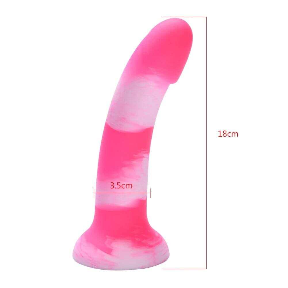 Realistic Liquid Silicone Dildo – Pink G-Spot and Anal Masturbator with Suction Cup