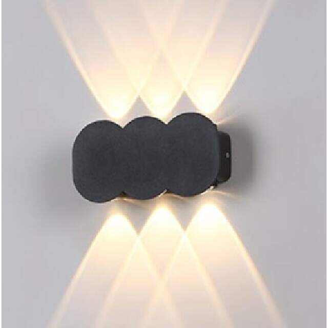 LED Wall Light 4/6/8 3 Color Light 2/3/4 Head IP65 Waterproof Wall Lighting 110-240V