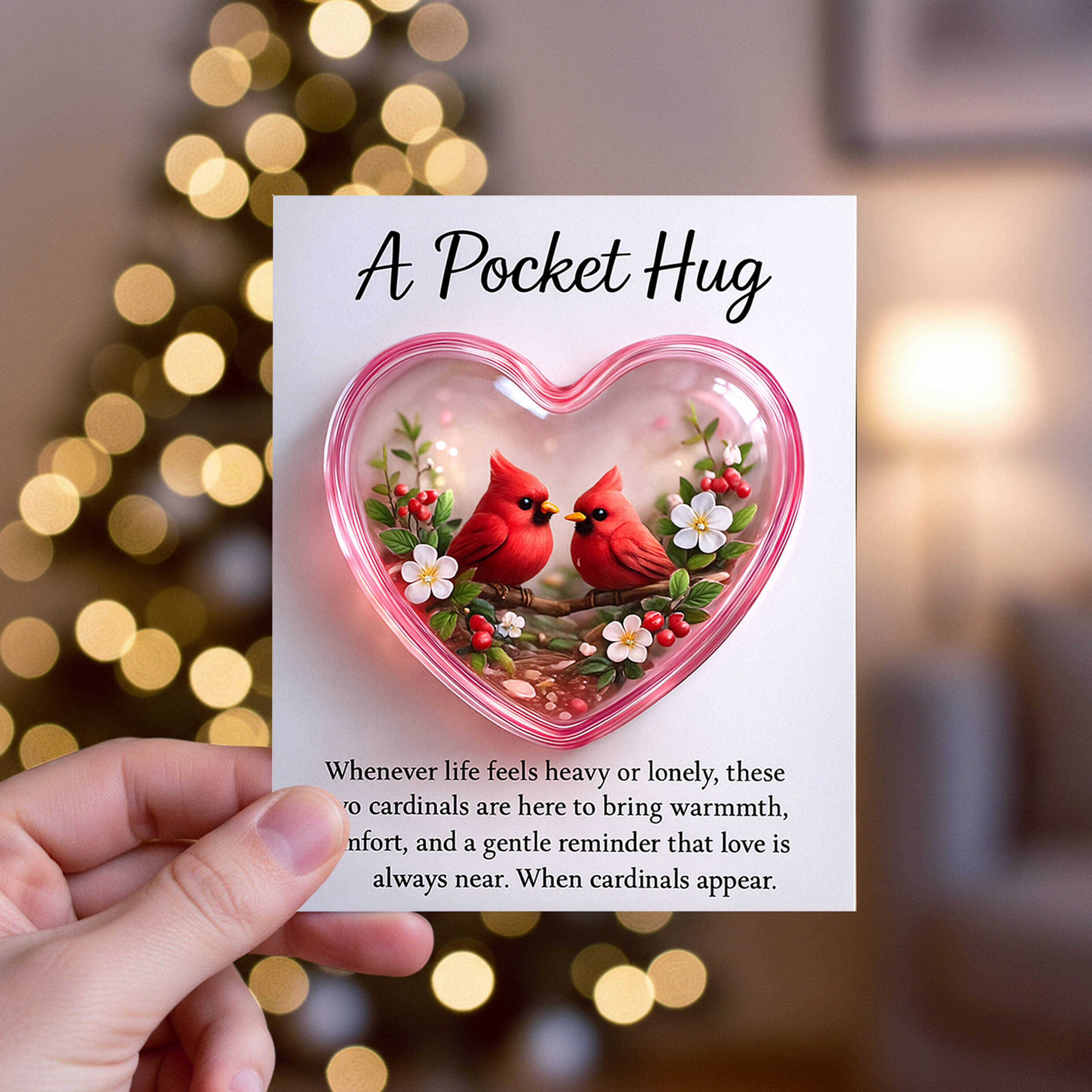 Cardinal Love Pocket Hug Keepsake