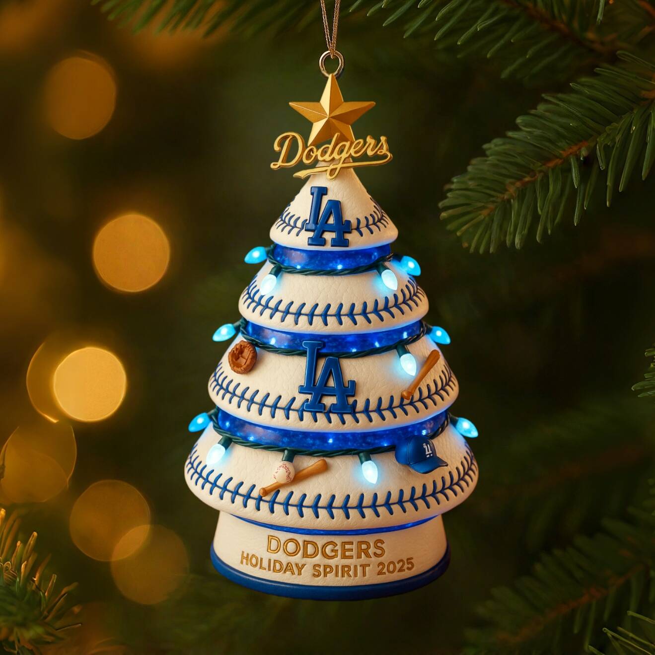 Dodgers Holiday Spirit 2025 Ornament
