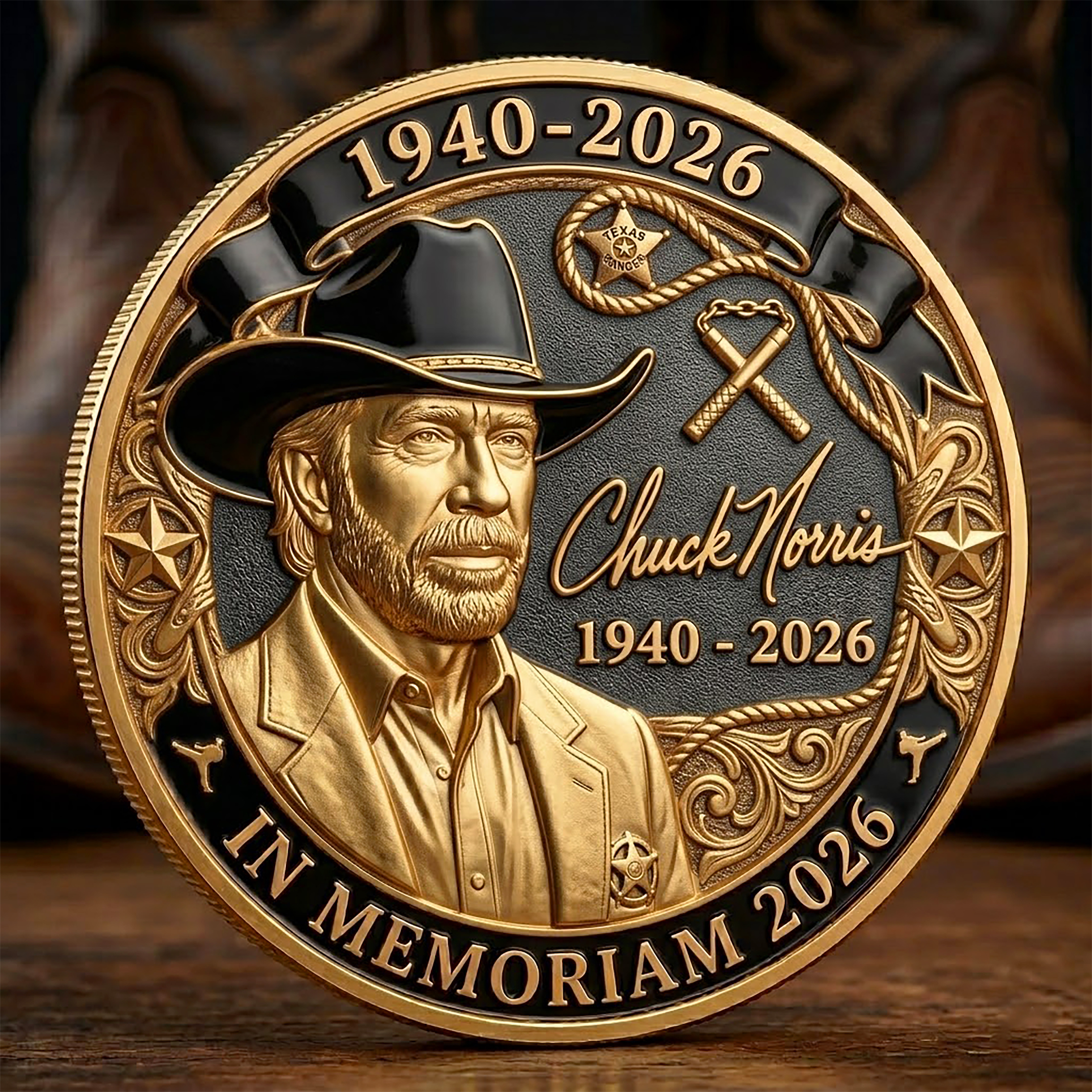 ⭐ Chuck Norris ''In Memoriam'' Collector's Edition Coin (1940–2026)