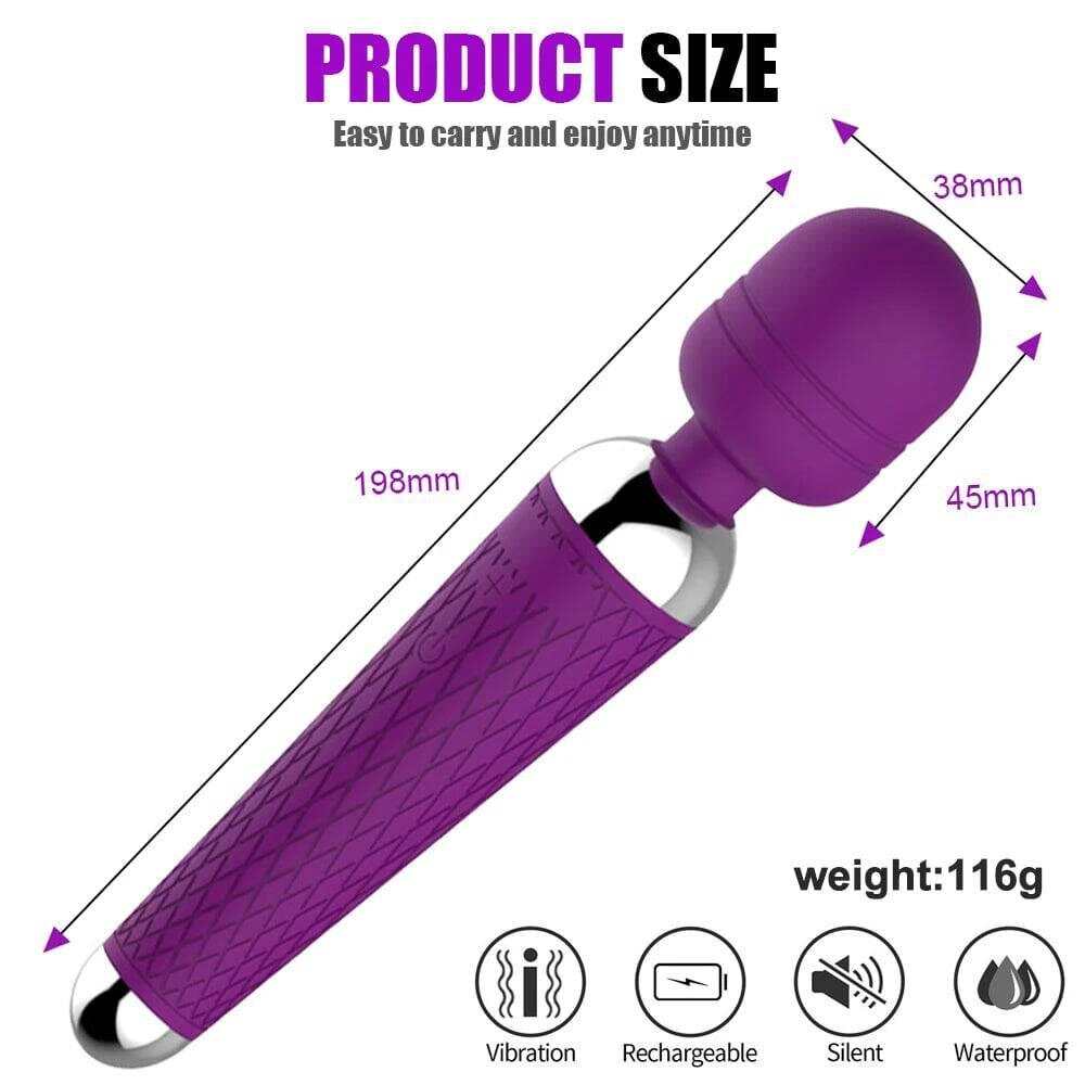 Wireless 10-Speed Vibrator for Women – Magic Wand Clitoral & Anal Stimulator