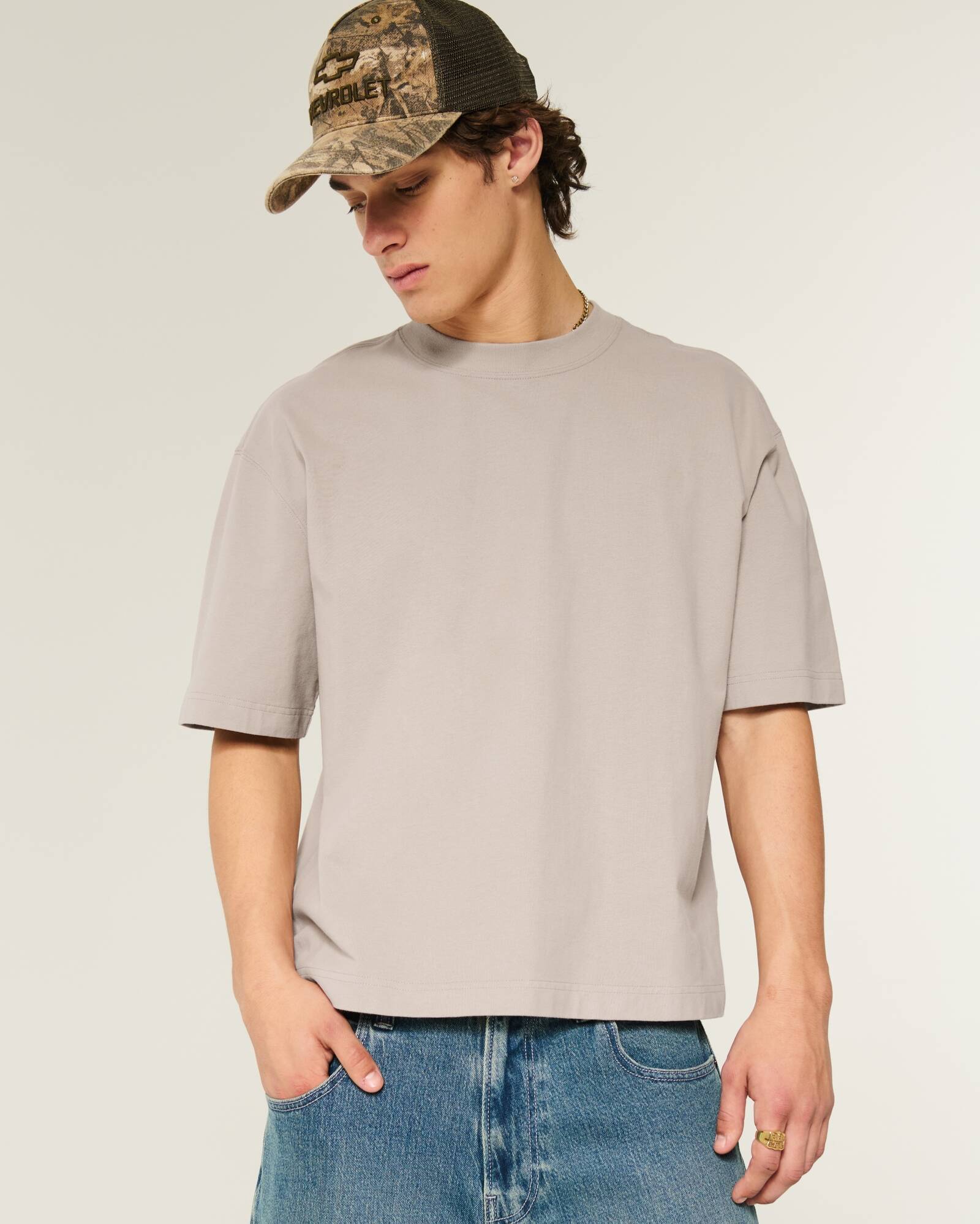 Boxy Heavyweight Crop Crew T-Shirt
