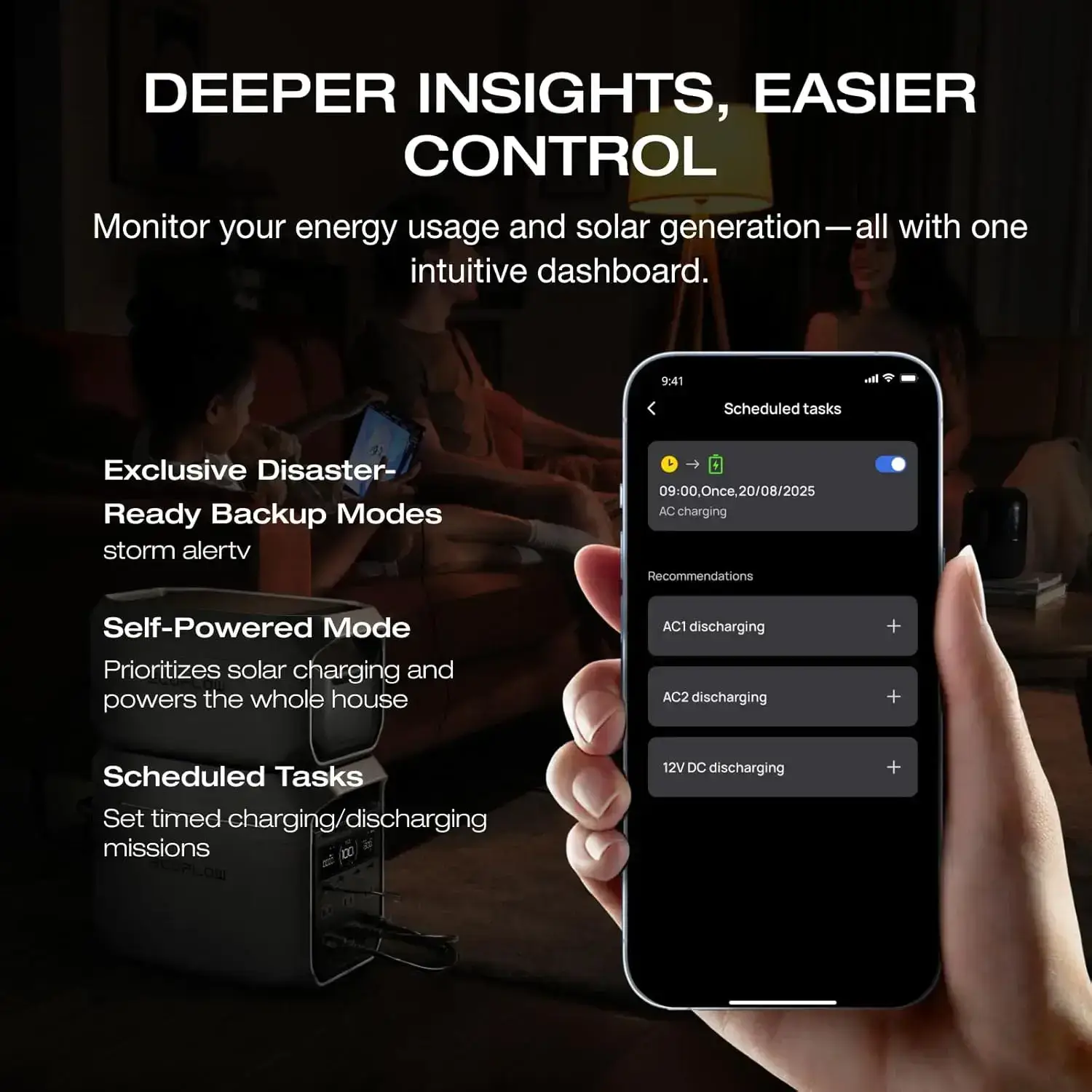 DELTA 3 Classic, 1024Wh LiFePO4 Battery, 1800W AC/100W USB-C Output, 1 Hr Fast Charge, Solar Generator for Home Backup, Camping & RVs