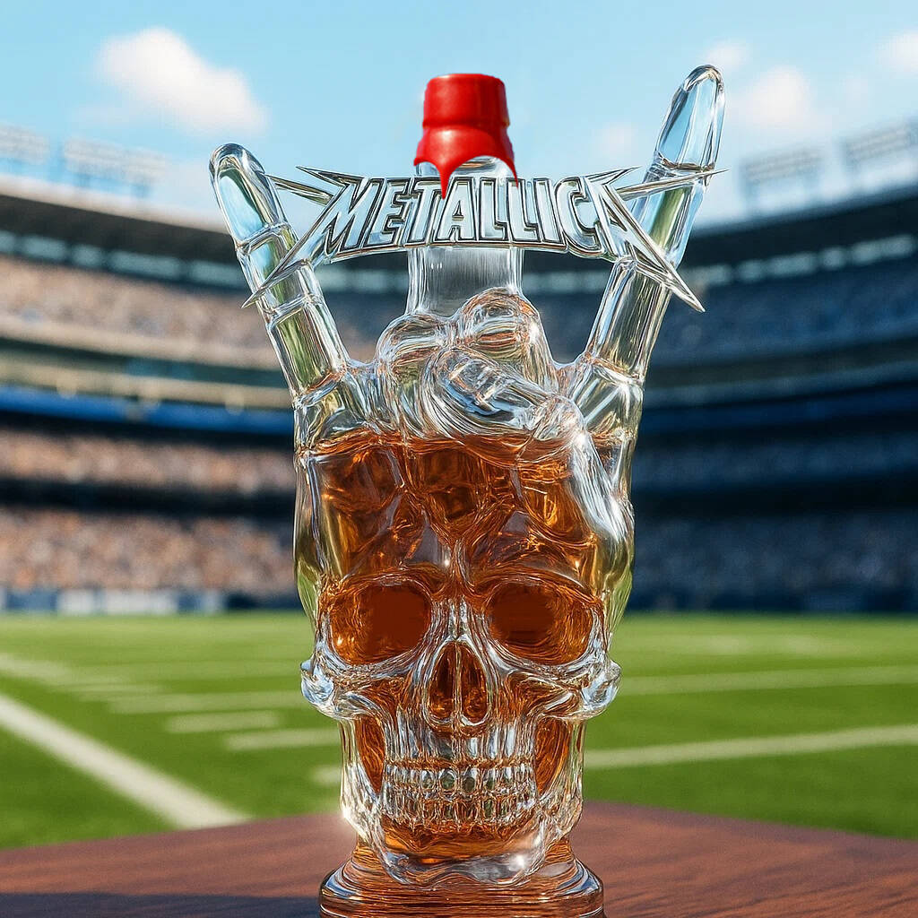 Metallica Devil Horns Whiskey Bottle