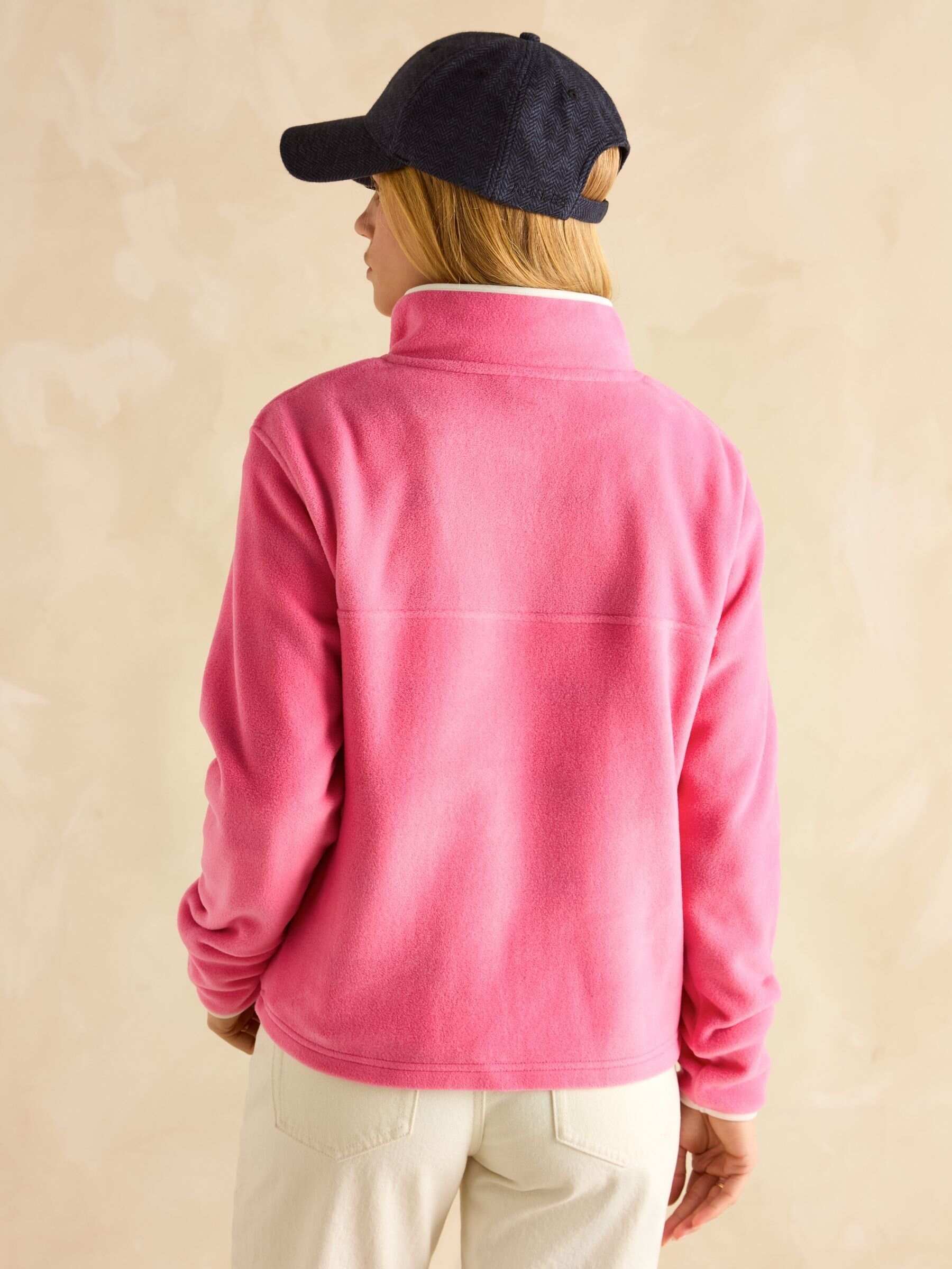 Lulworth Pink Funnel Neck Fleece