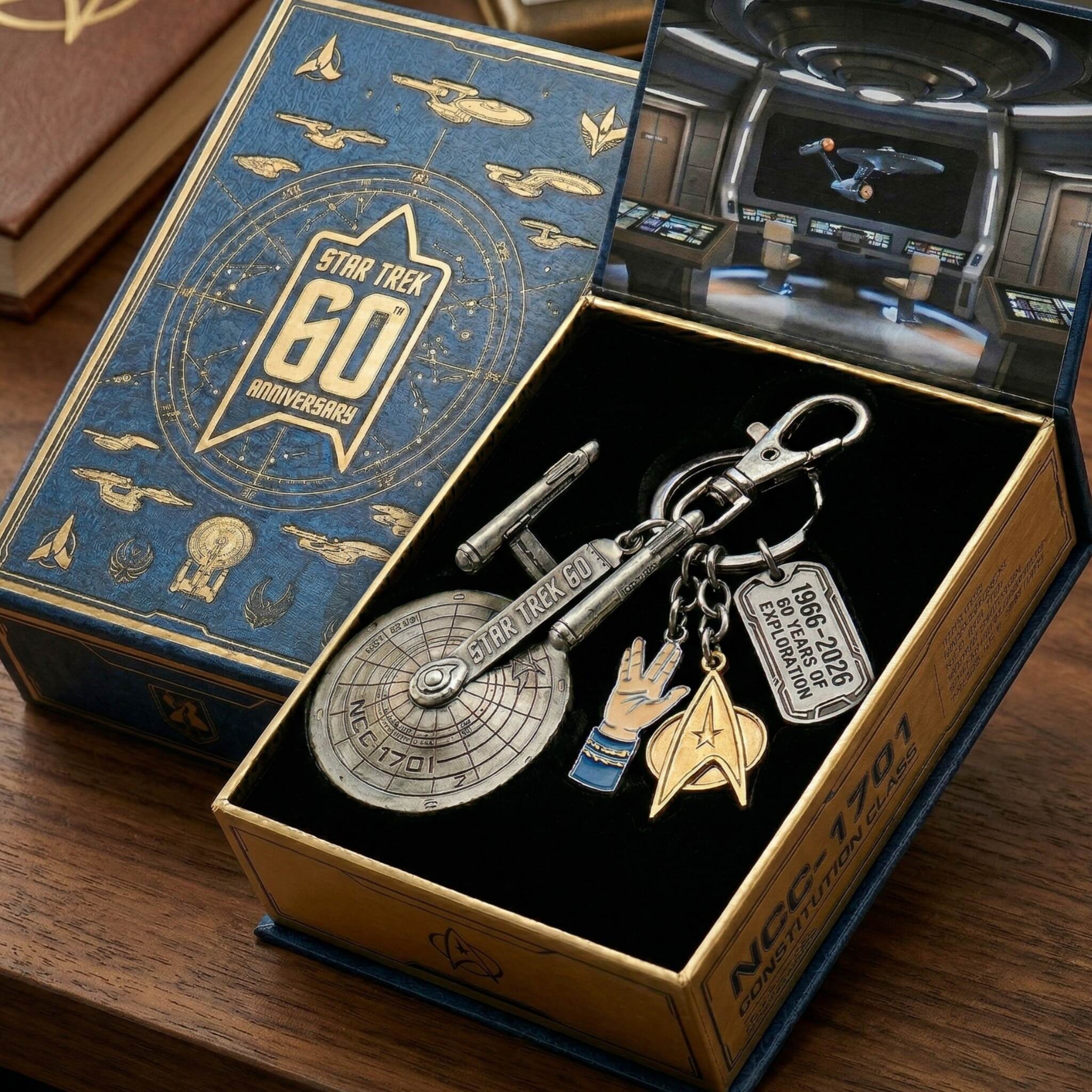 🚀Star Trek 60th Anniversary Premium Collector's Keychain Set