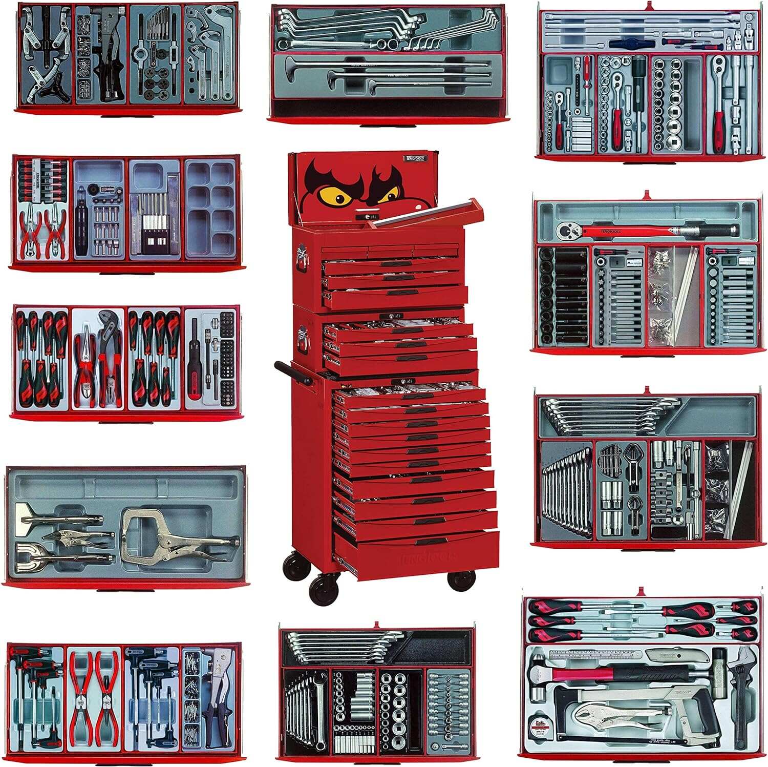 Teng Tools 1100 Piece Complete Mixed Monster Mega Master Hand Tool Kit - TCMONSTER02