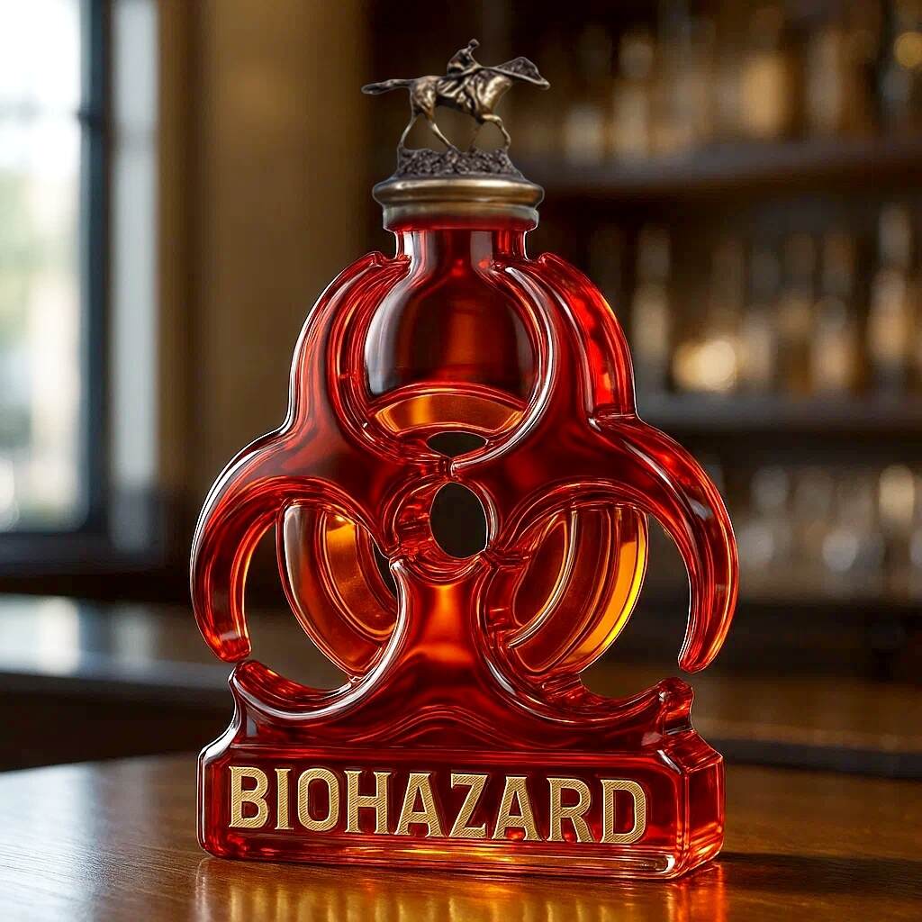 BIOHAZARD LOGO Limited Edition Whiskey Bottle