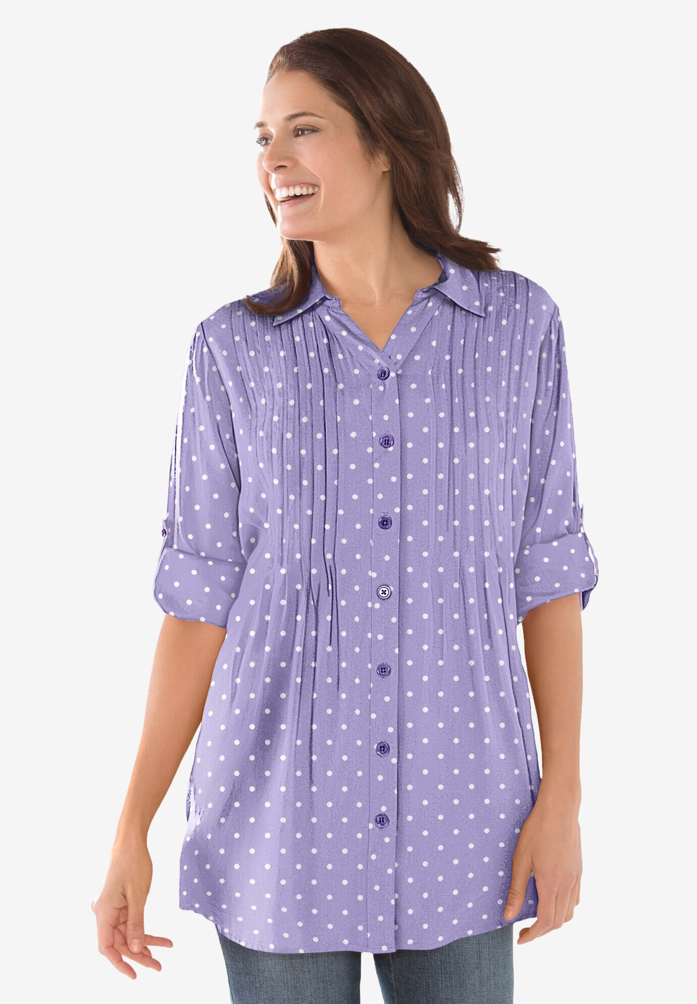 Pintucked Tunic Blouse