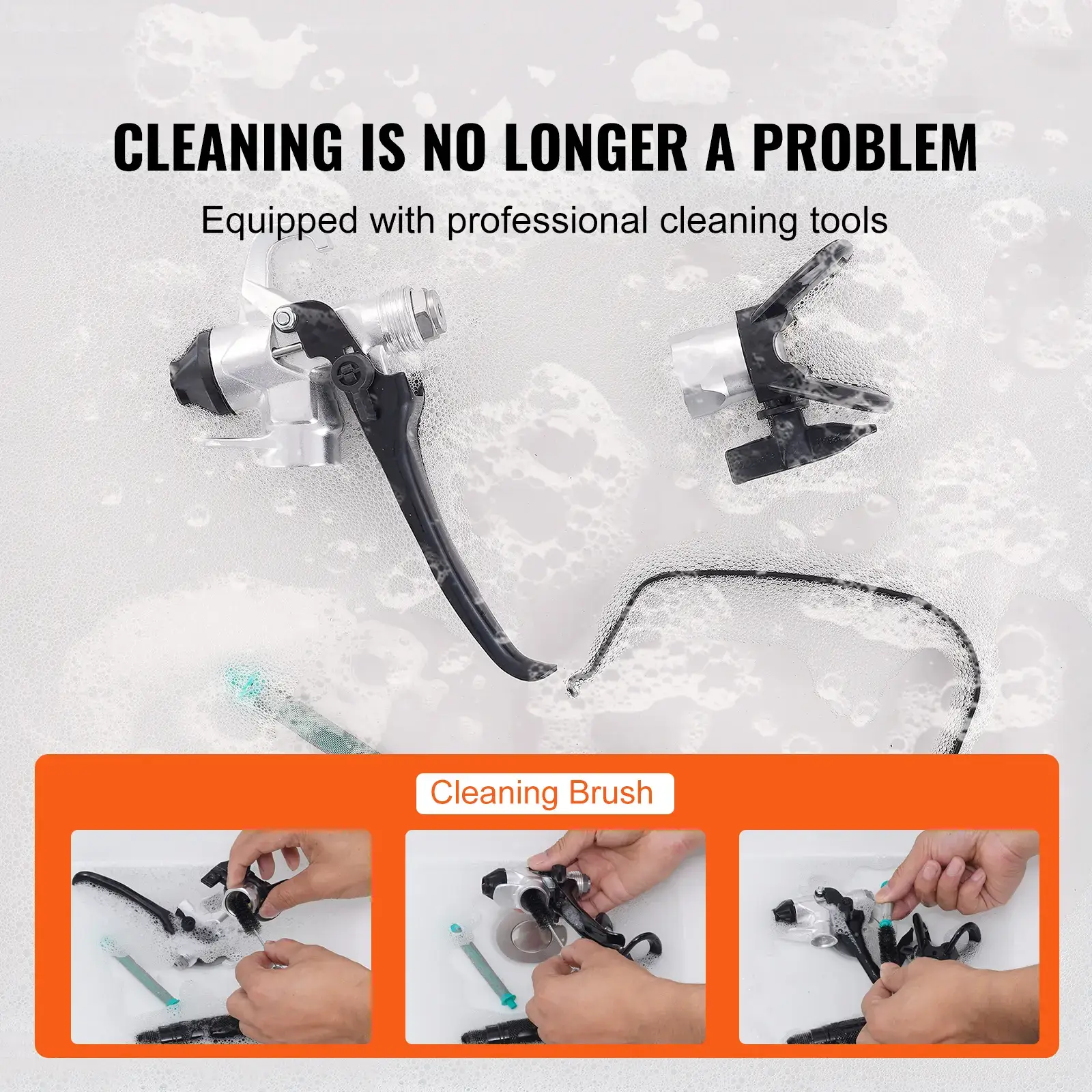 Stand Airless Paint Sprayer, 3000PSI 750W Efficient Electric Airless Sprayer,for Home Interior and Exterior Furniture and Fences, Handheld Paint Sprayers, Fine and Even Painting Effect