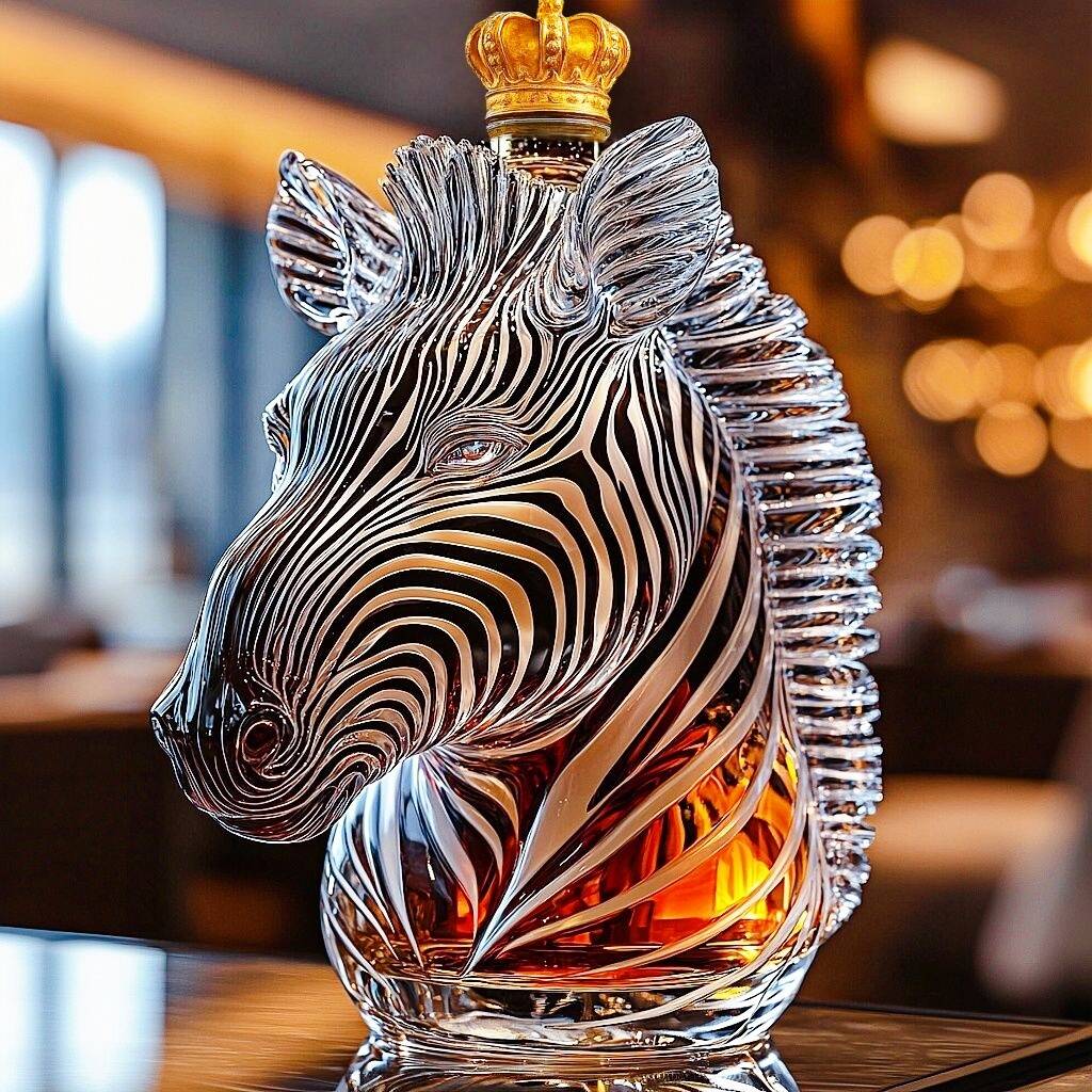 Zebra Whisky Bottle