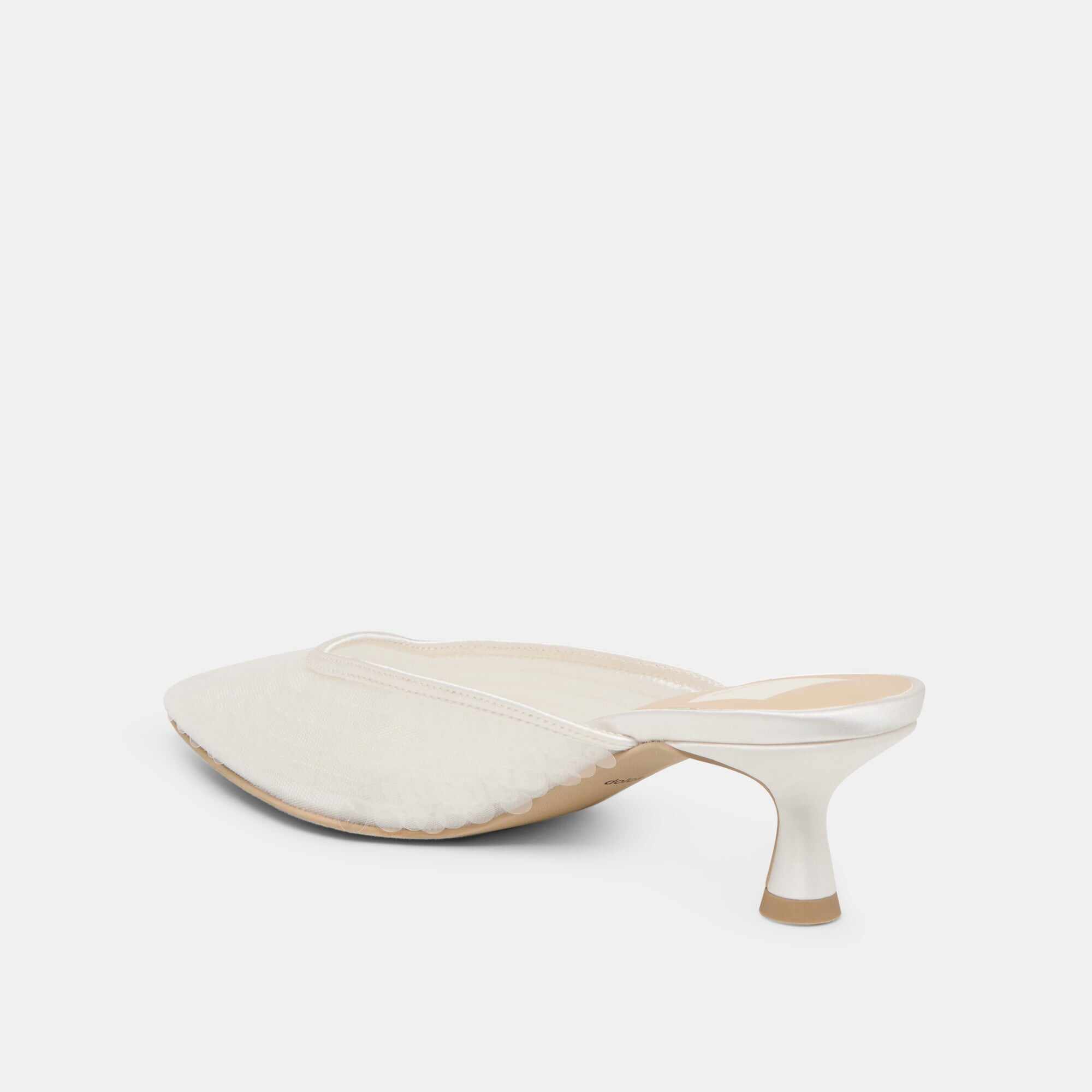 CLEO SEQUIN HEELS IVORY SEQUIN