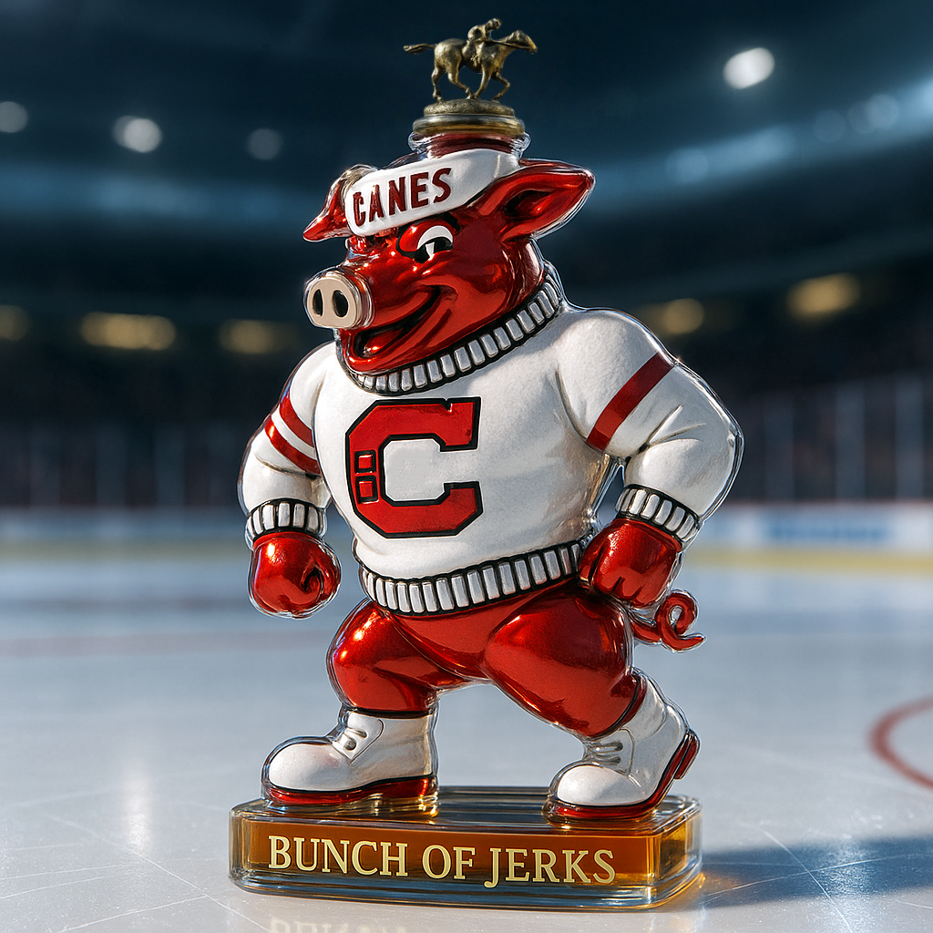Carolina Hurricanes Stormy the Ice Hog Whiskey Bottle