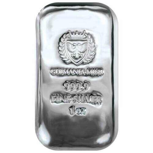 1 oz Germania Mint Silver Bar .9999 Fine