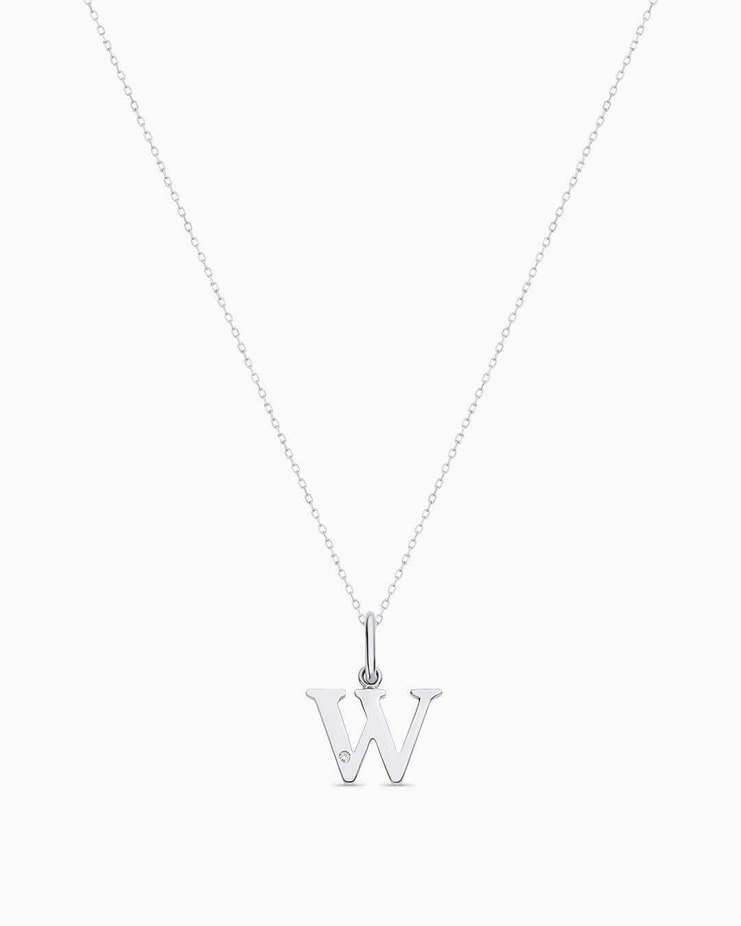 Diamond Vintage Alphabet Charm Necklace