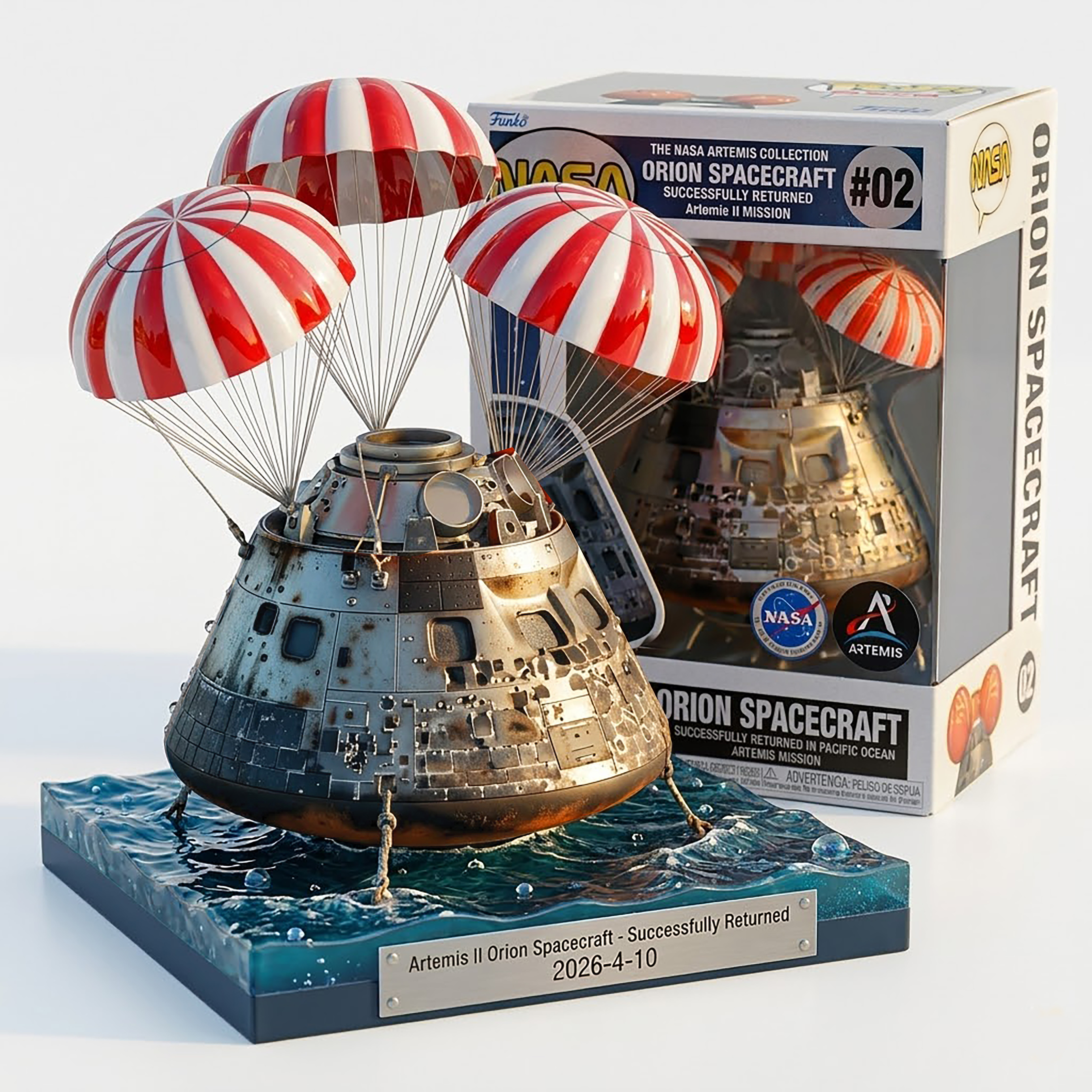 NASA Artemis II Orion Spacecraft Splashdown POP Figure!