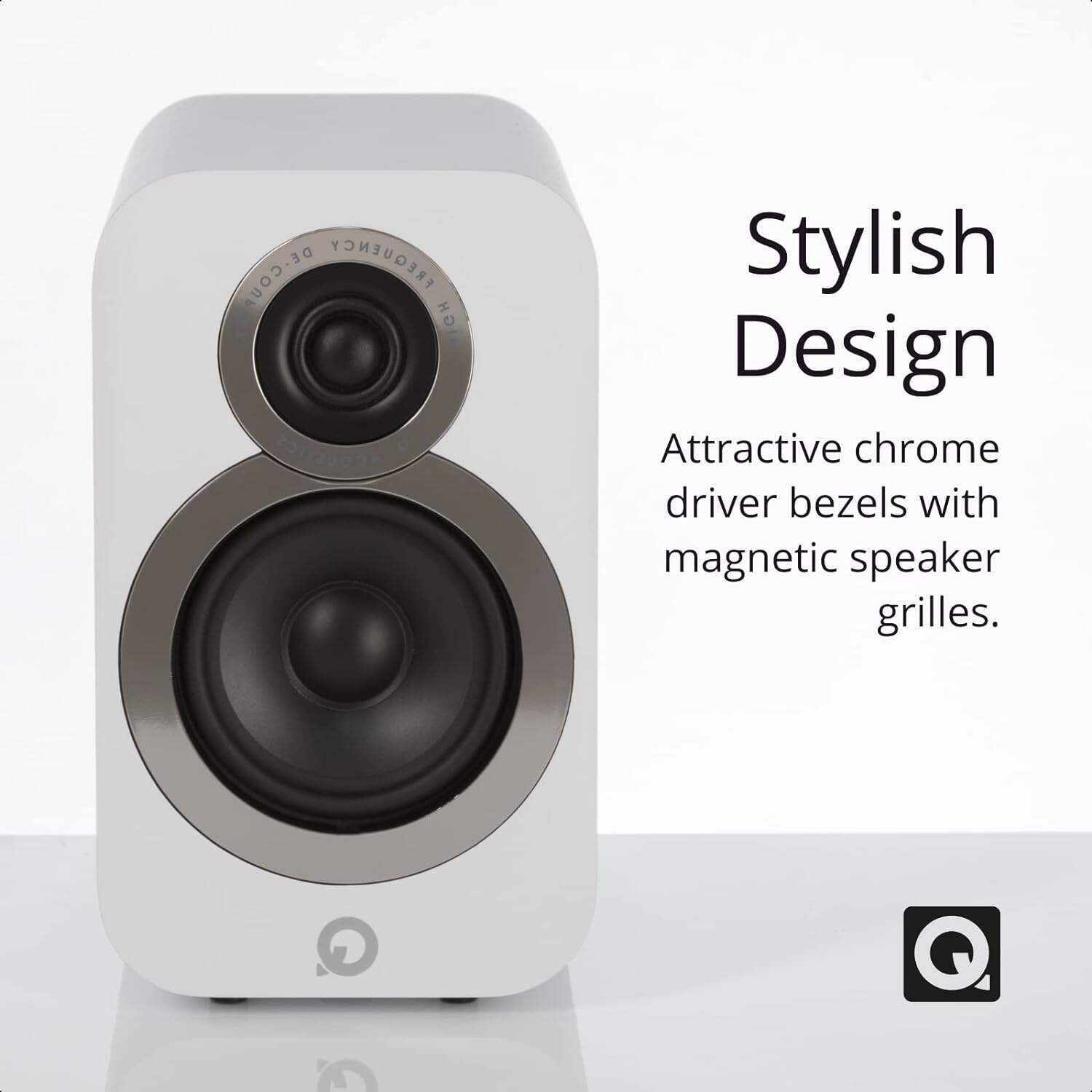 Q Acoustics 3010i Compact Bookshelf Speakers Pair English Walnut - 2-Way Reflex Enclosure Type, 4