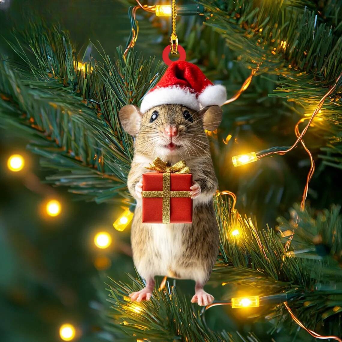 Cute Rat Christmas Ornaments