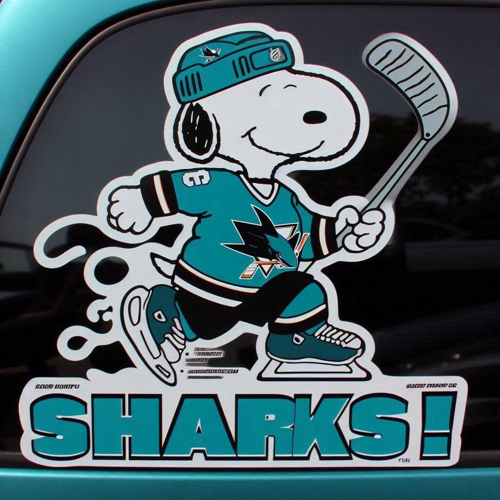 Snoopy NHL Car Decal