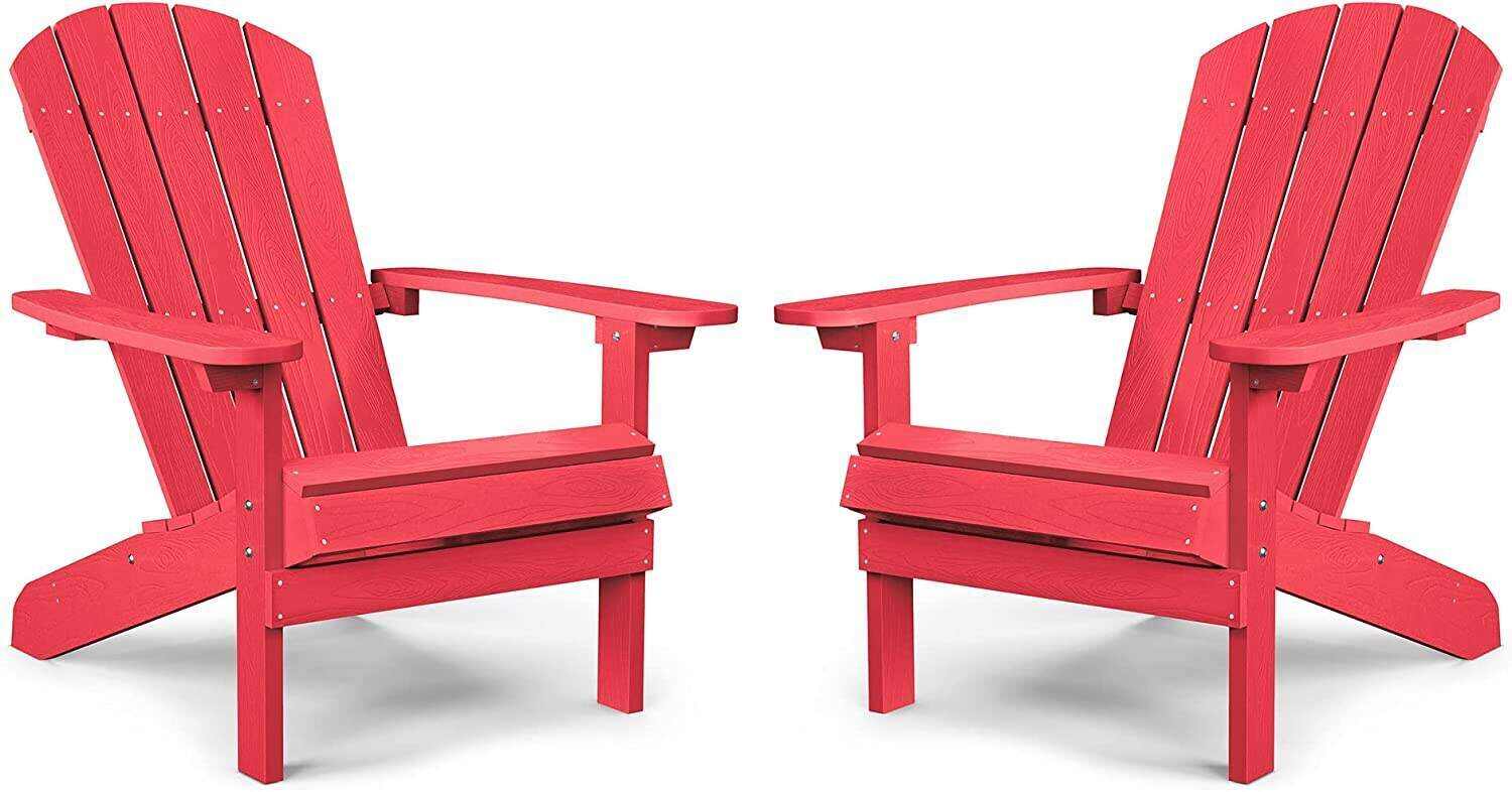 Adirondack Chair ,Patio Chairs 5 Steps Easy Installation,Widely Used in Outdoor, Fire Pit, Deck, Outside, Garden, Campfire Chairs
