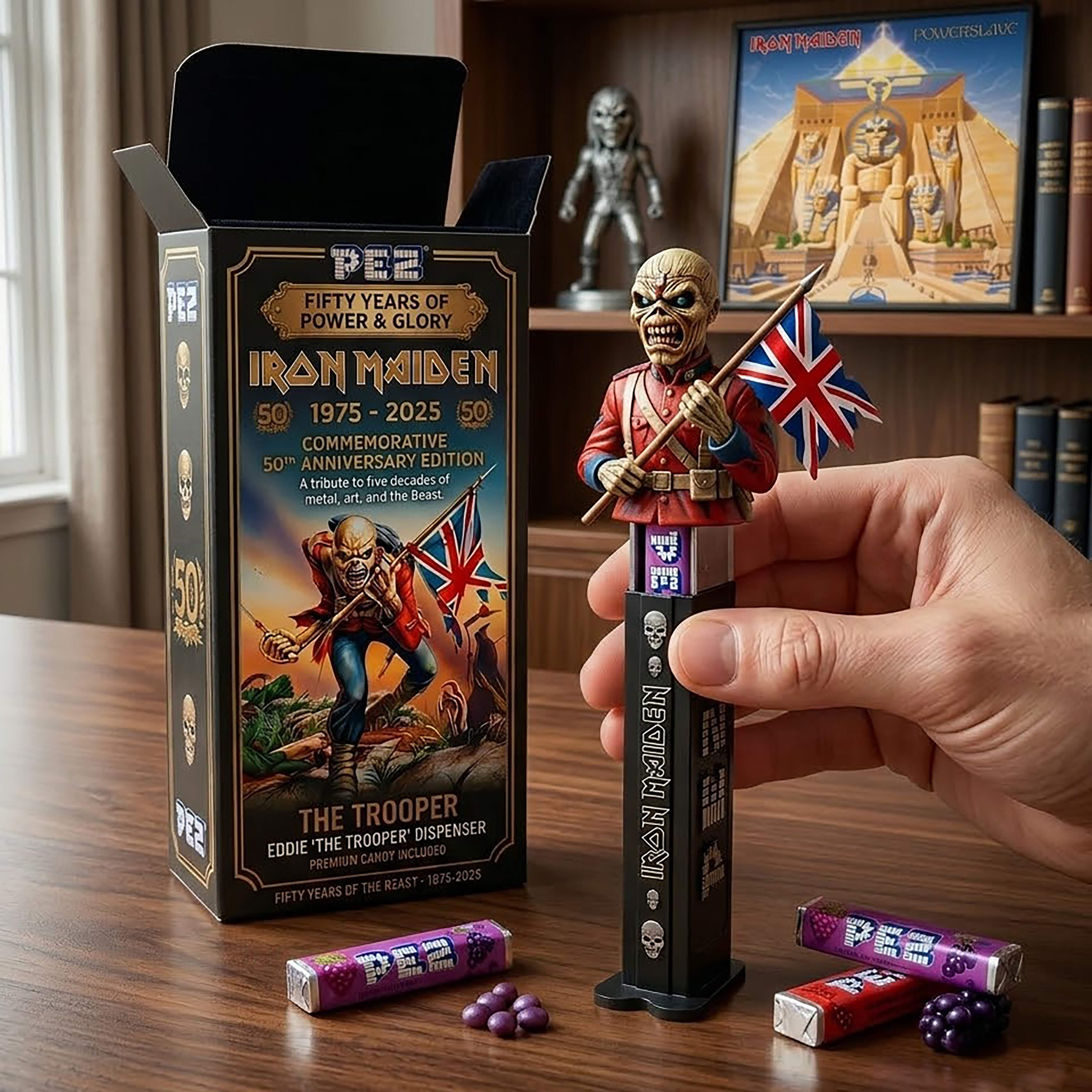 🎸Iron Maiden 50th Anniversary (1975-2025) Limited Collector PEZ Dispenser