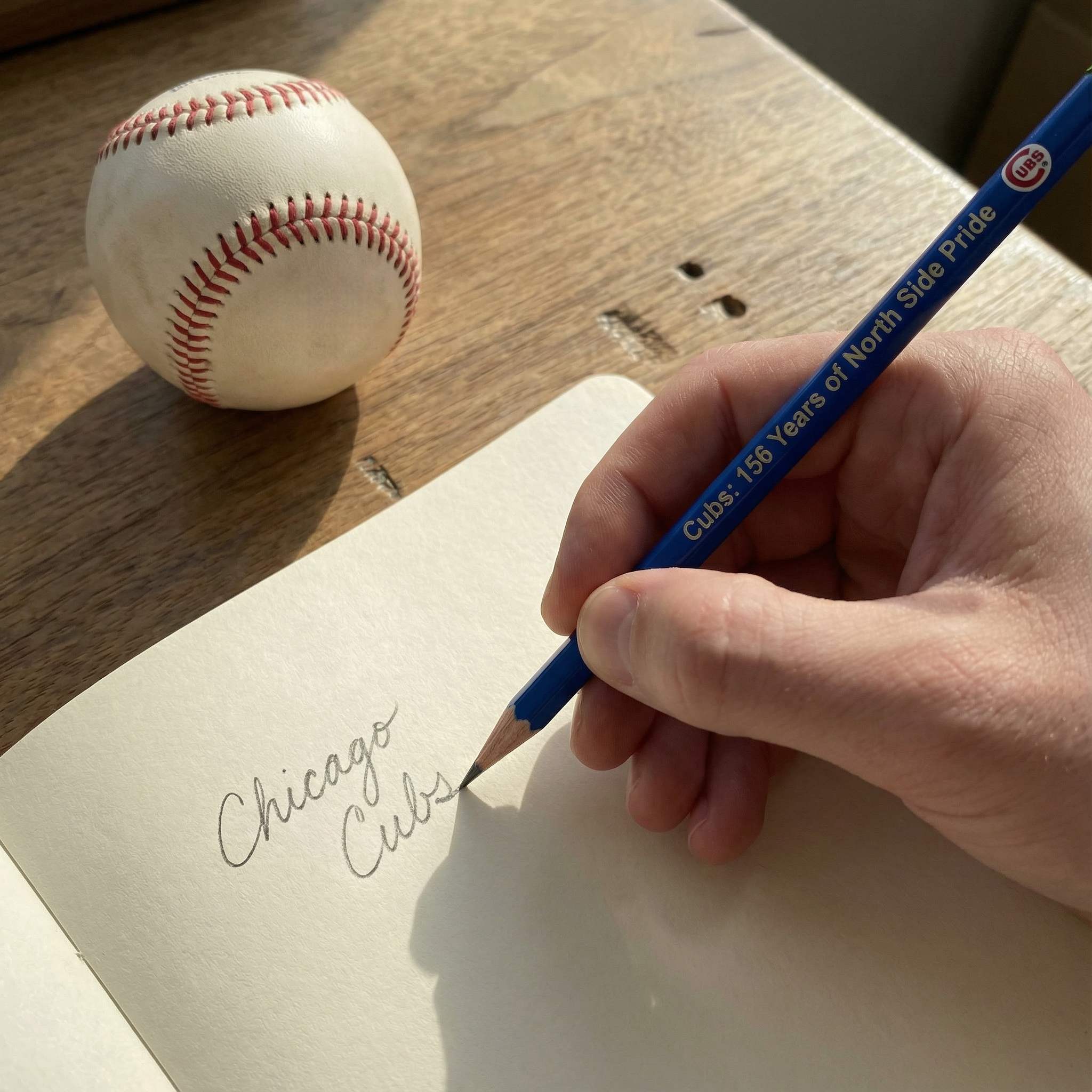 Chicago Cubs 156th Anniversary Commemorative Ticonderoga Wood-Cased Pencils