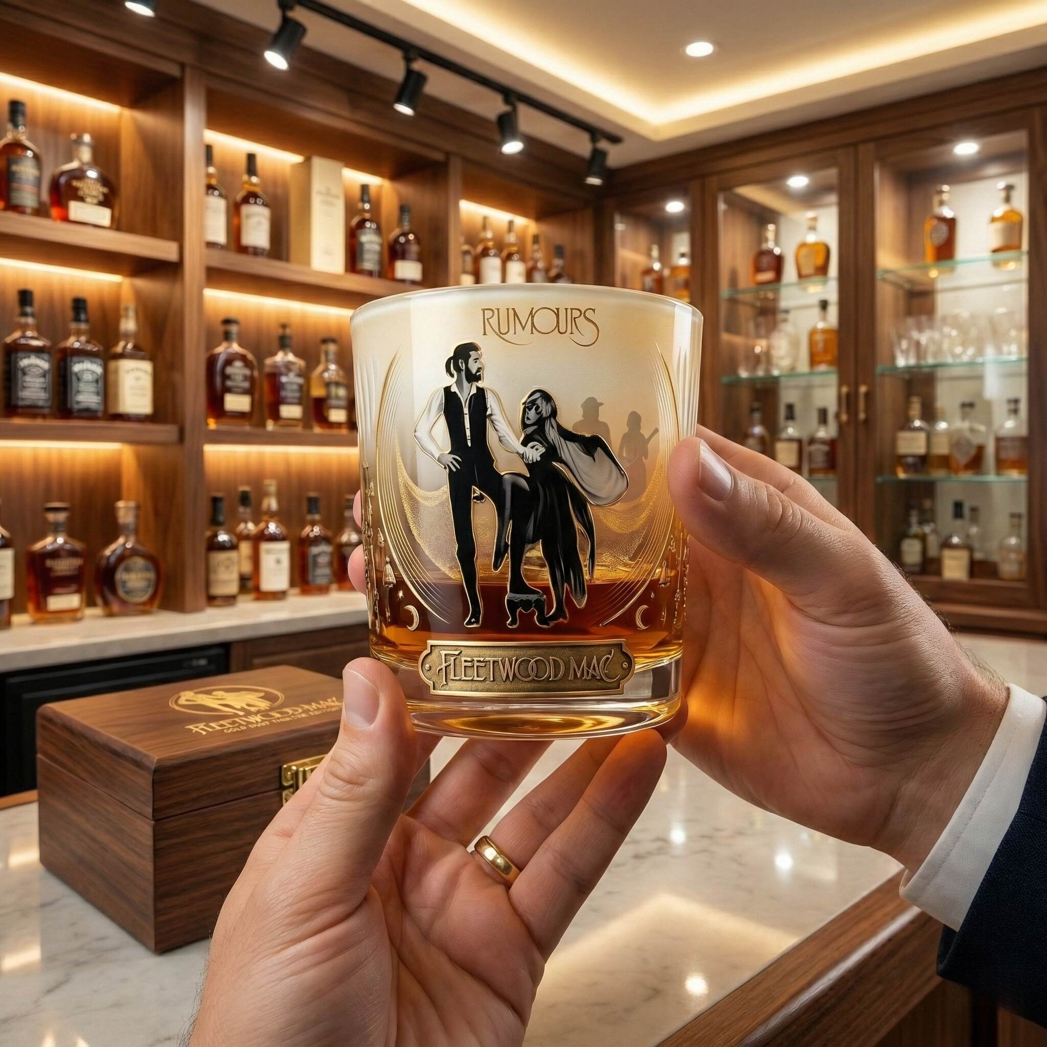 🥃 Fleetwood Mac – Rumours Midnight Collector Whiskey Glass