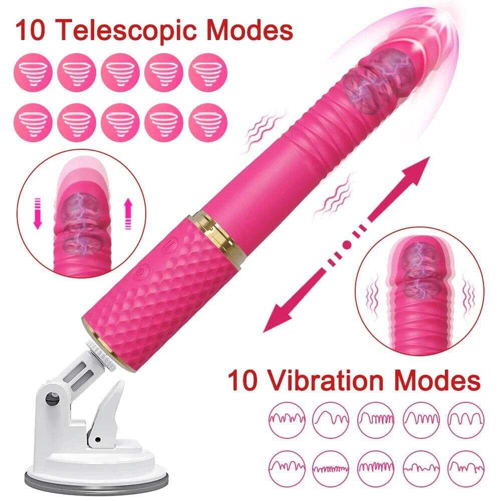 Telescopic Dildo Vibrator – Automatic G-Spot Thrusting Toy