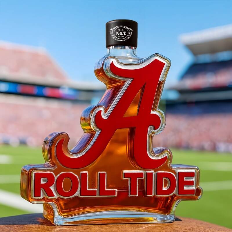 Alabama Crimson Tide Roll Tide Limited Edition Whisky Bottle