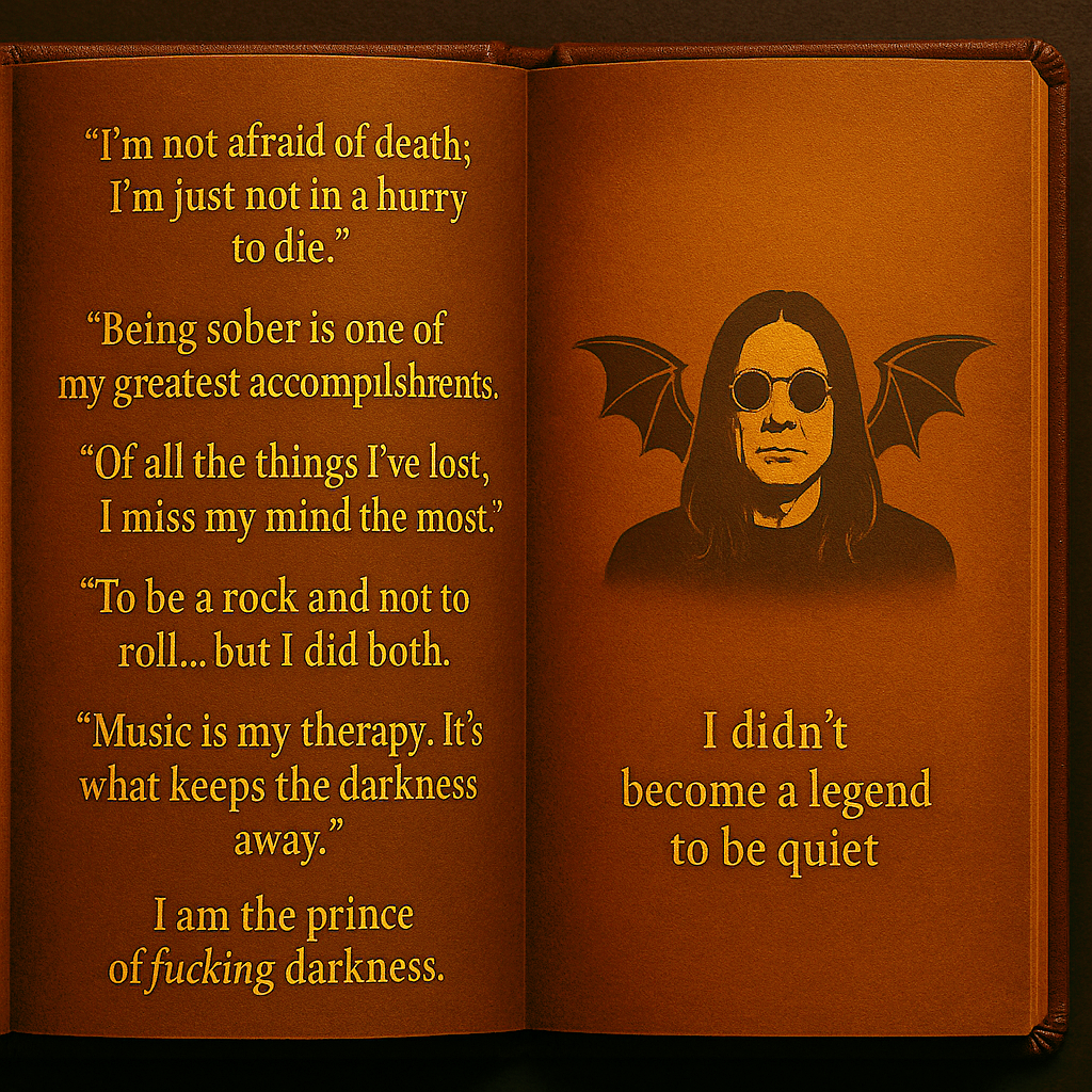 Ozzy Osbourne Memorial Handmade Notebook