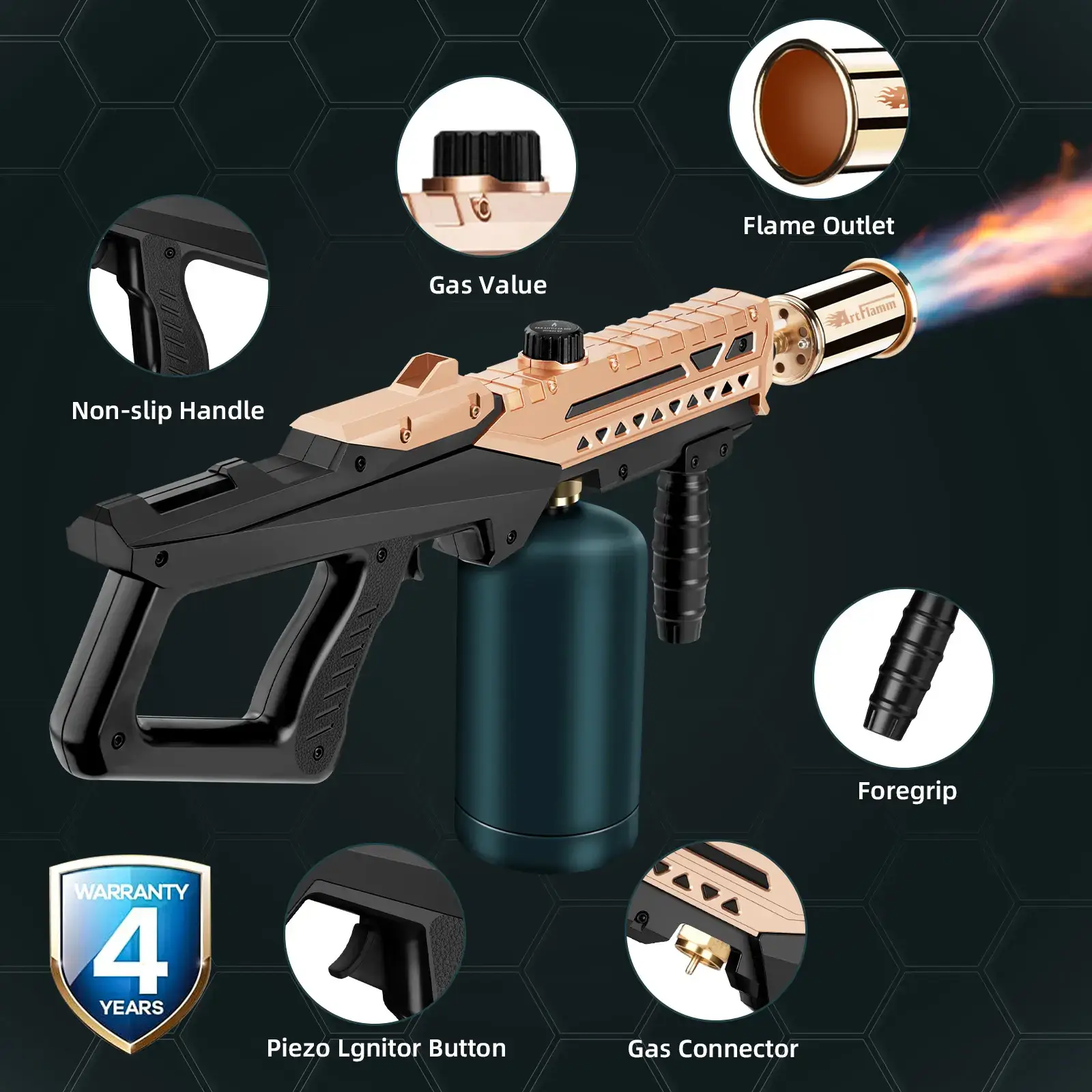 Propane Torch - Adjustable Culinary Cooking Tool