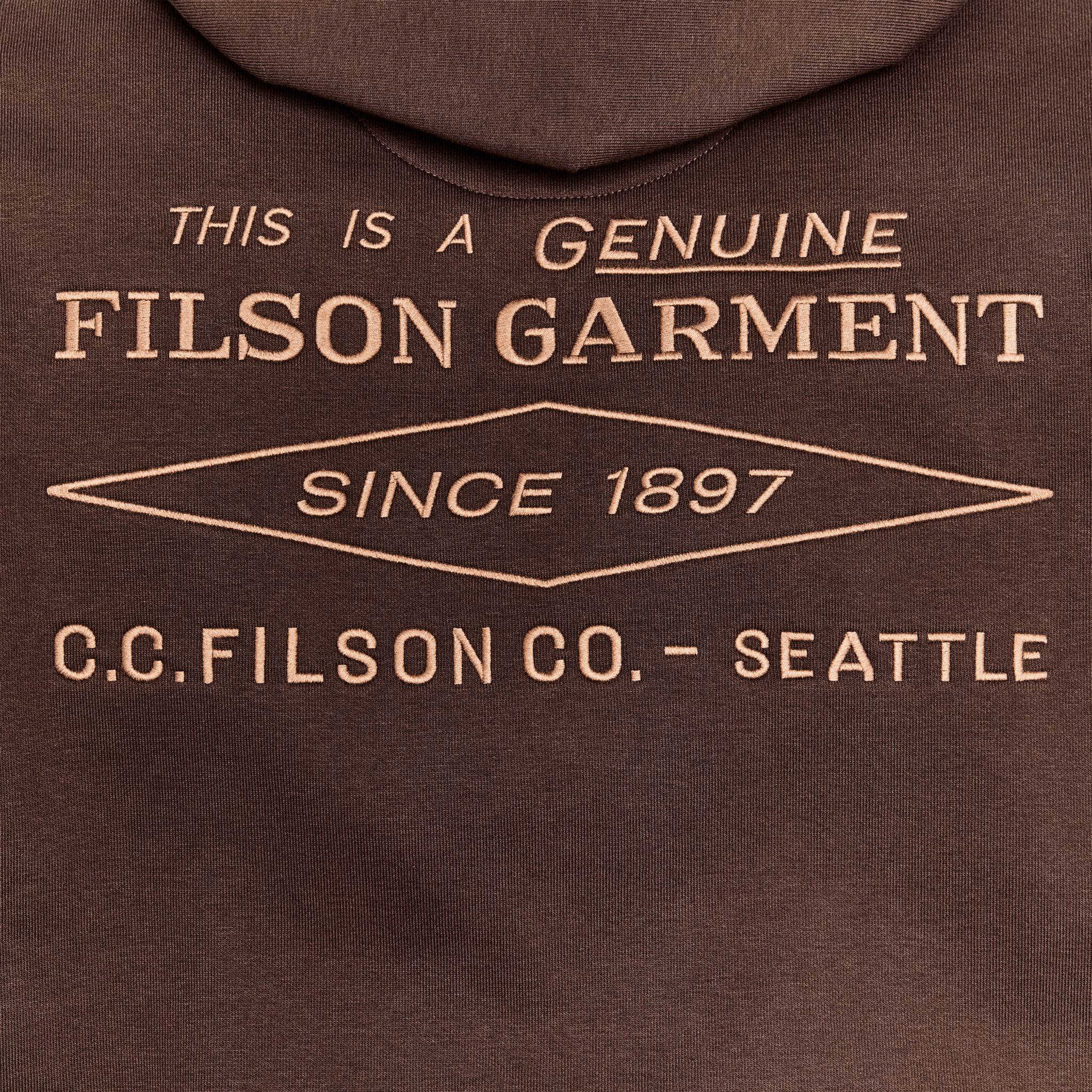 Prospector Embroidered Hoodie - Brown Diamond
