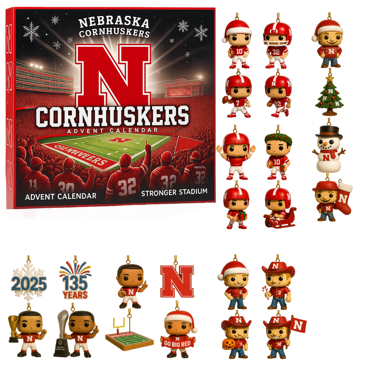 2025 Nebraska Cornhuskers Football Advent Calendar