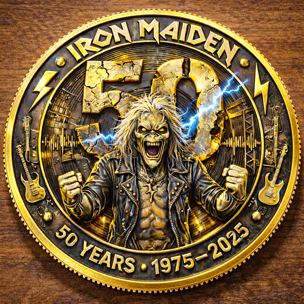 Iron Maiden 50th Anniversary Commemorative Coin