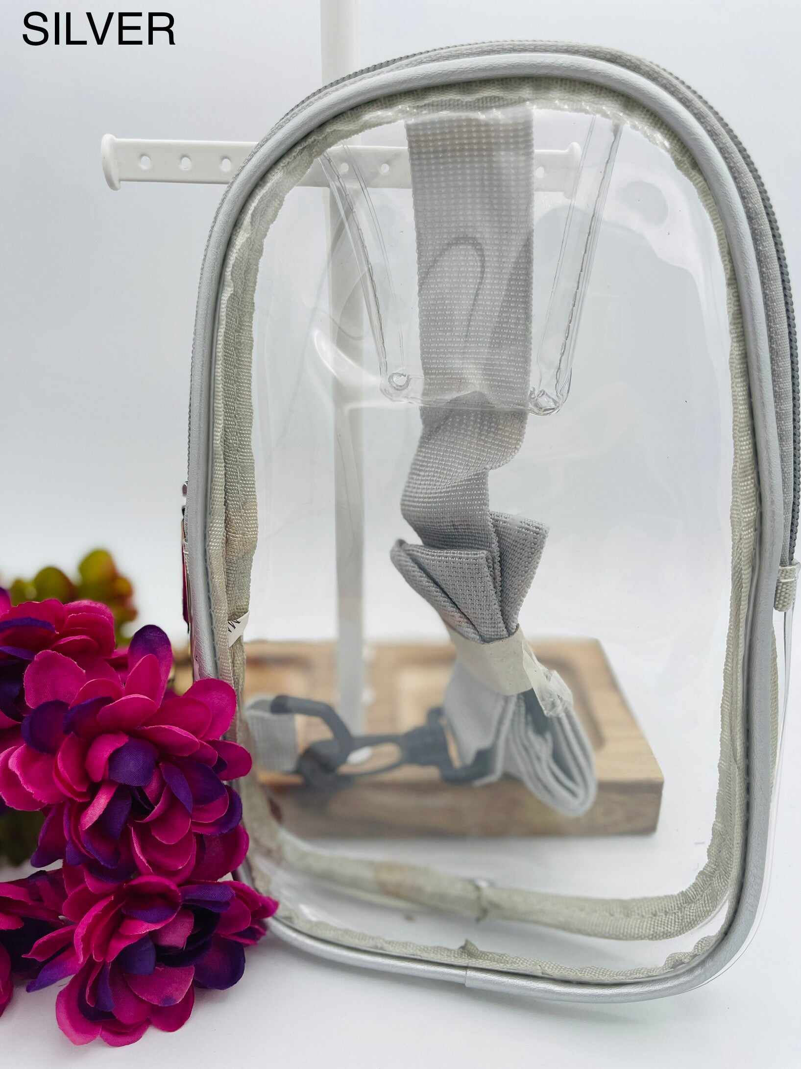 Clear Crossbody Handbag With Adjustable Strap- Multiple Colors!