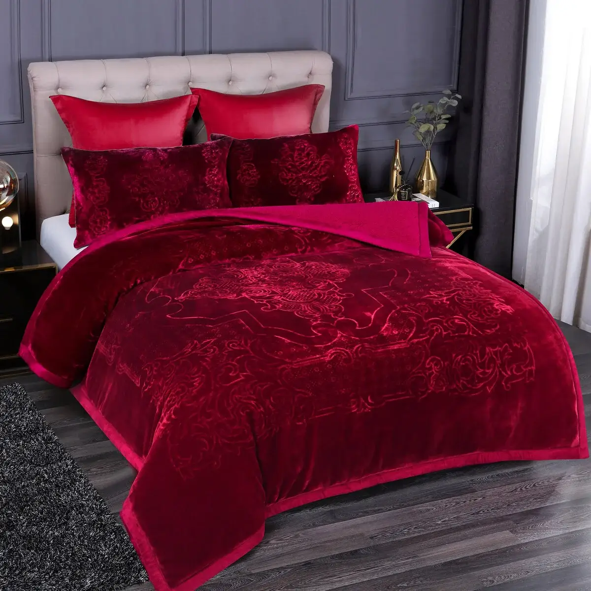 Fleece/ Sherpa Down Alternative 3-piece Comforter Set