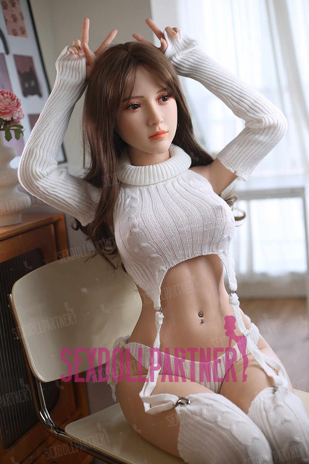 Annistyn 4.92ft/ 150cm #S002 Full Silicone Medium Chest Asian Girl Real Life Sex Doll