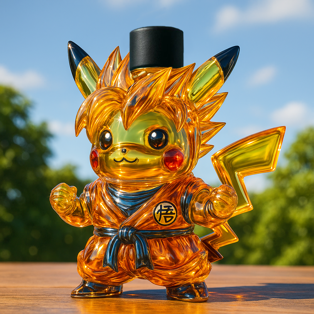 Pikachu x Goku Whiskey Bottle