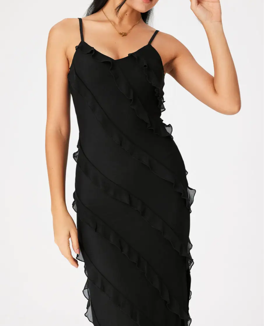 Elegant camisole floral lace skirt