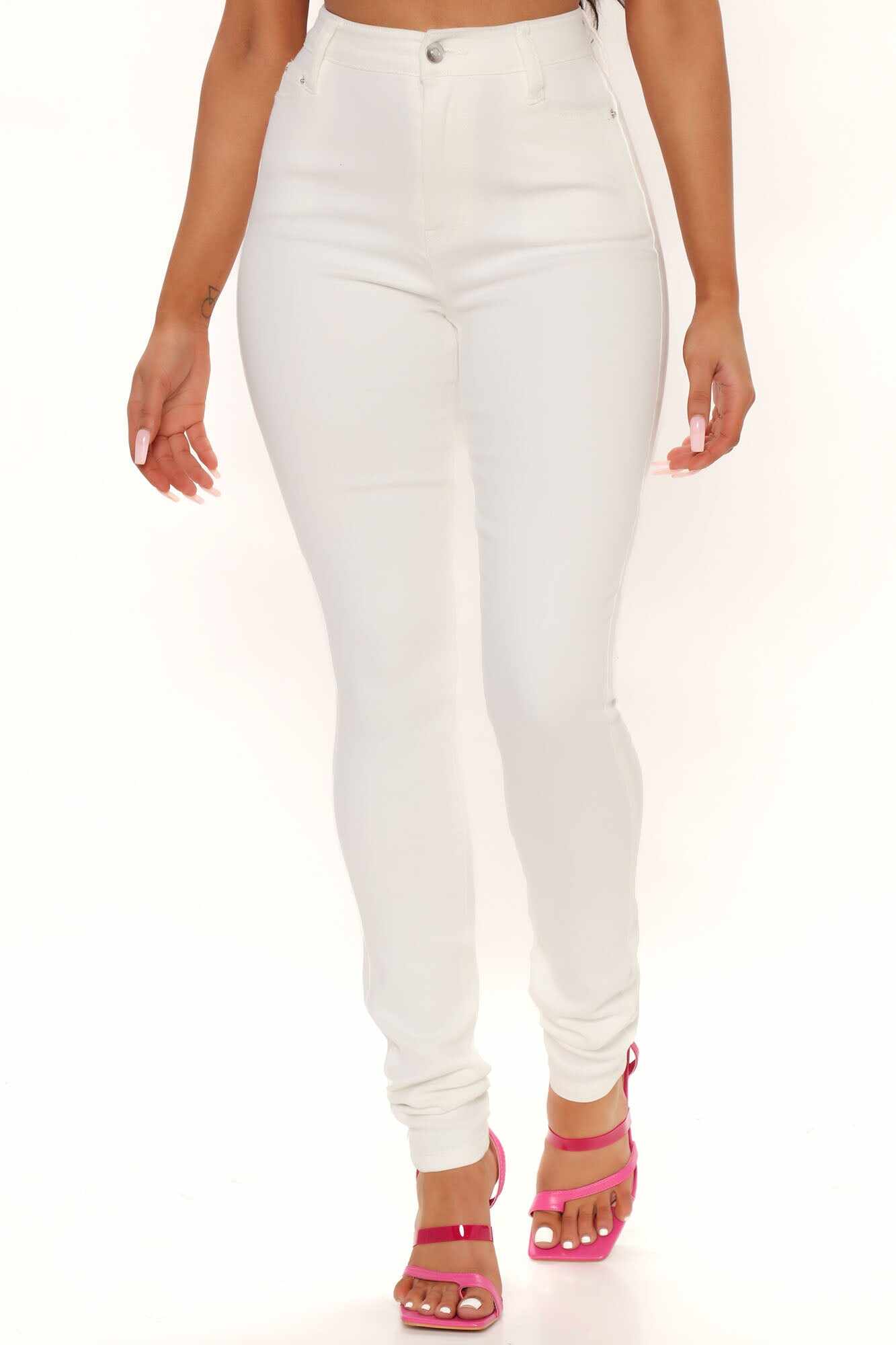 Tall Feelin' Fly Super Stretch Skinny Jeans - White