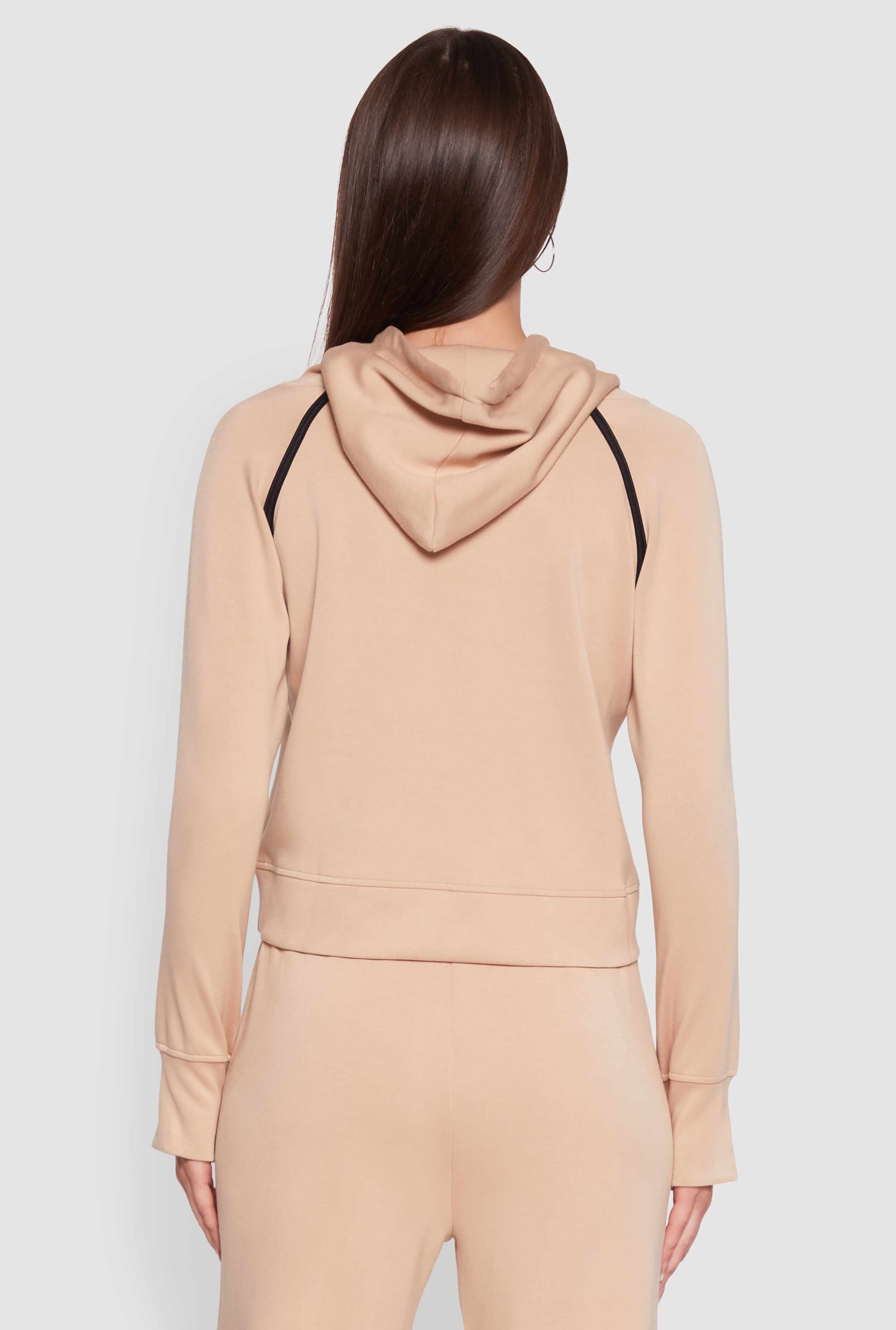 Trendy Classic Fit Hoodie with Contrast Trim