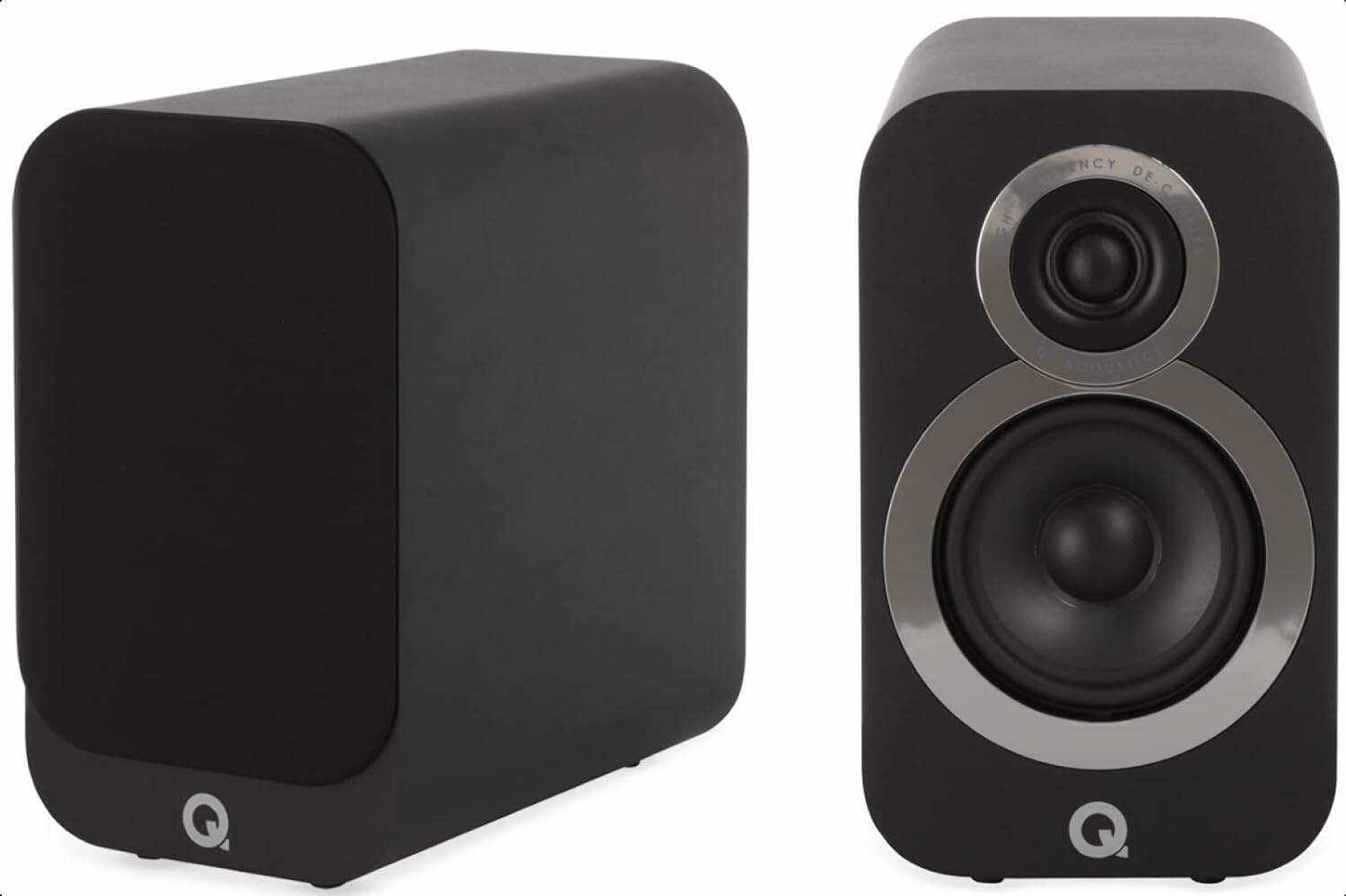 Q Acoustics 3010i Compact Bookshelf Speakers Pair English Walnut - 2-Way Reflex Enclosure Type, 4