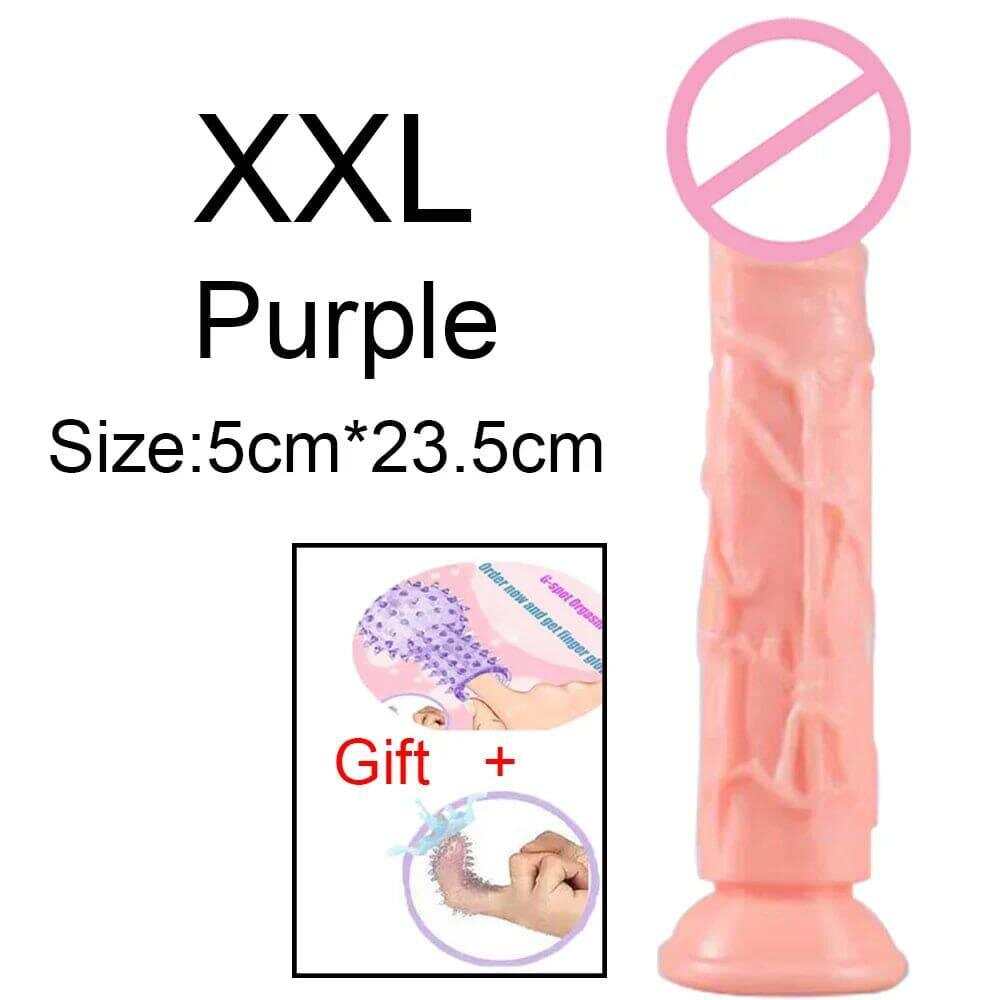 Transparent Jelly Dildo – Large Suction Cup Dildo in 5 Colors for Anal & Vaginal Play